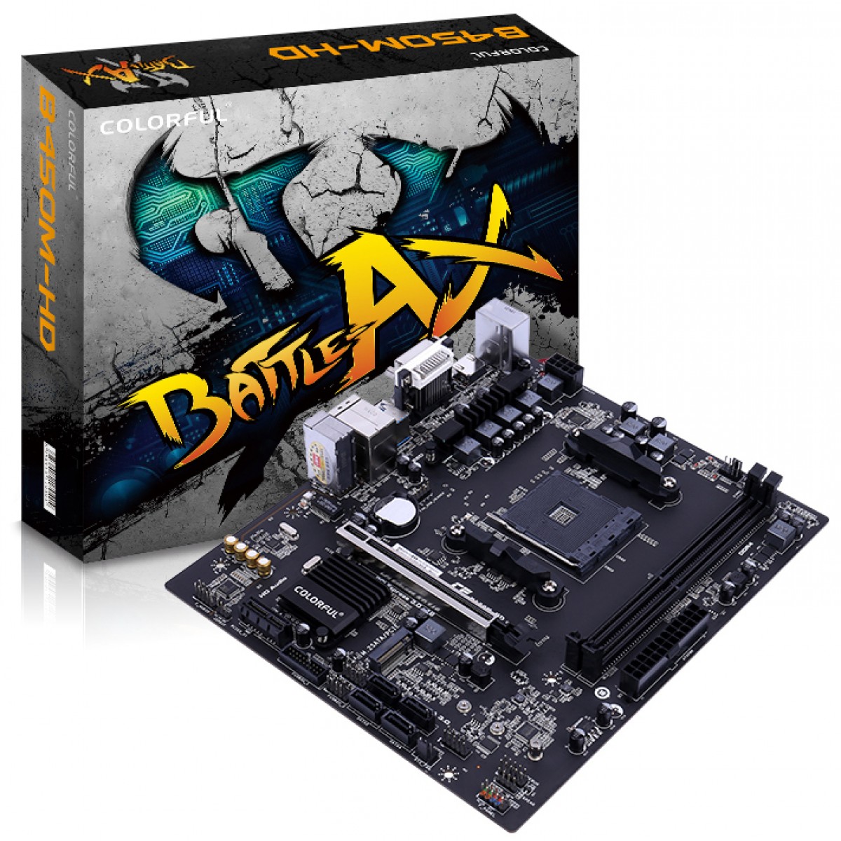 Placa Mãe Colorful Battle-AX B450M-HD V14, Chipset B450, AMD AM4, mATX, DDR4 - Open