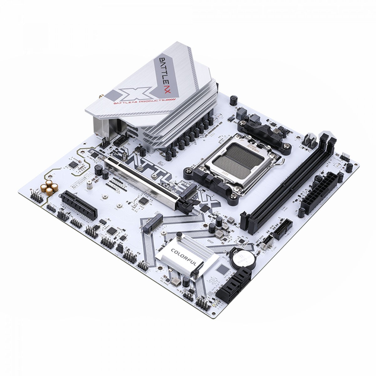 Placa Mãe Colorful Battle-AX B650M-GHA WIFI V14, Chipset B650, AMD AM5, MATX, DDR5, Branca