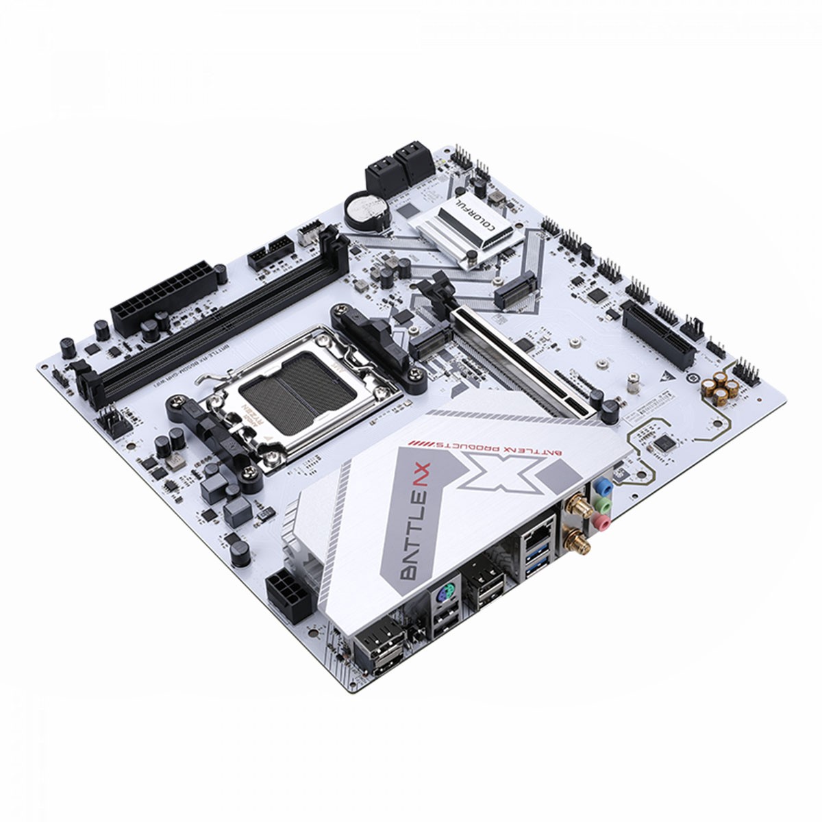 Placa Mãe Colorful Battle-AX B650M-GHA WIFI V14, Chipset B650, AMD AM5, MATX, DDR5, Branca