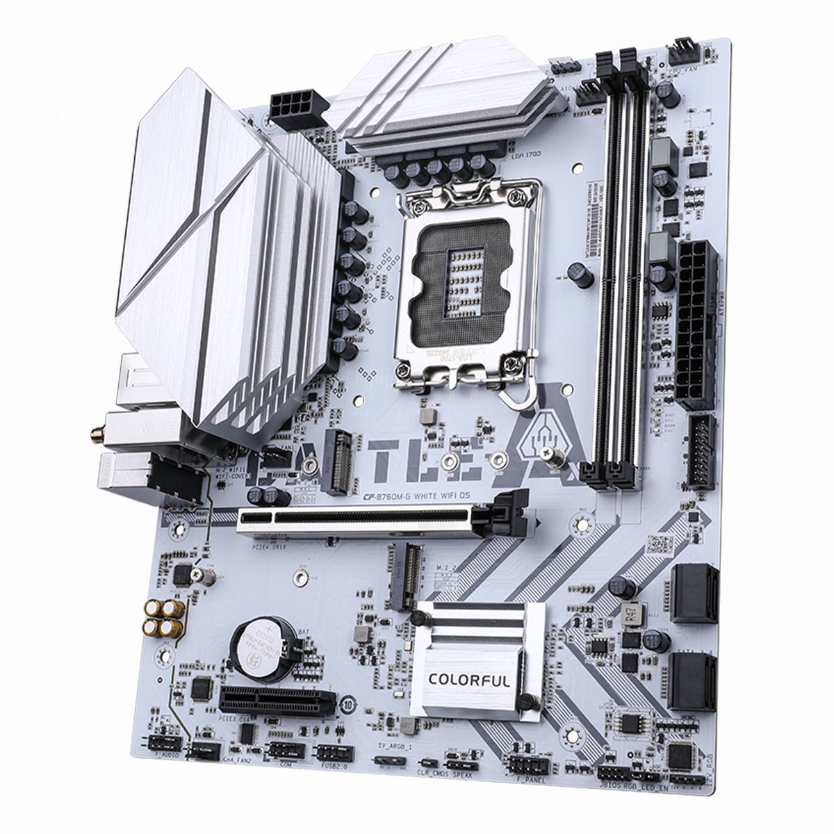 Placa Mãe Colorful Battle-AX B760M-G White WIFI D5 V20A, Chipset B760, Intel LGA 1700, MATX, DDR5