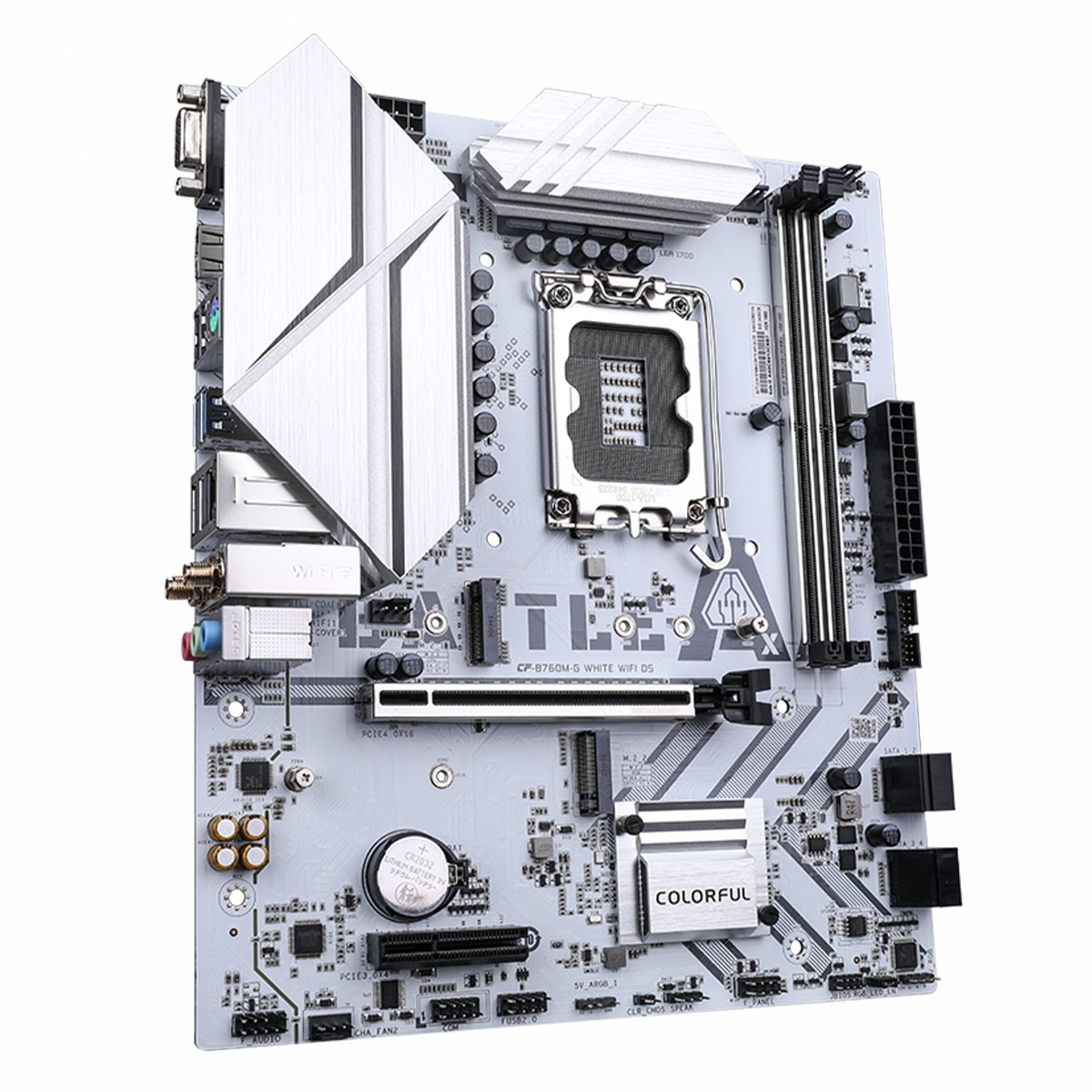 Placa Mãe Colorful Battle-AX B760M-G White WIFI D5 V20A, Chipset B760, Intel LGA 1700, MATX, DDR5