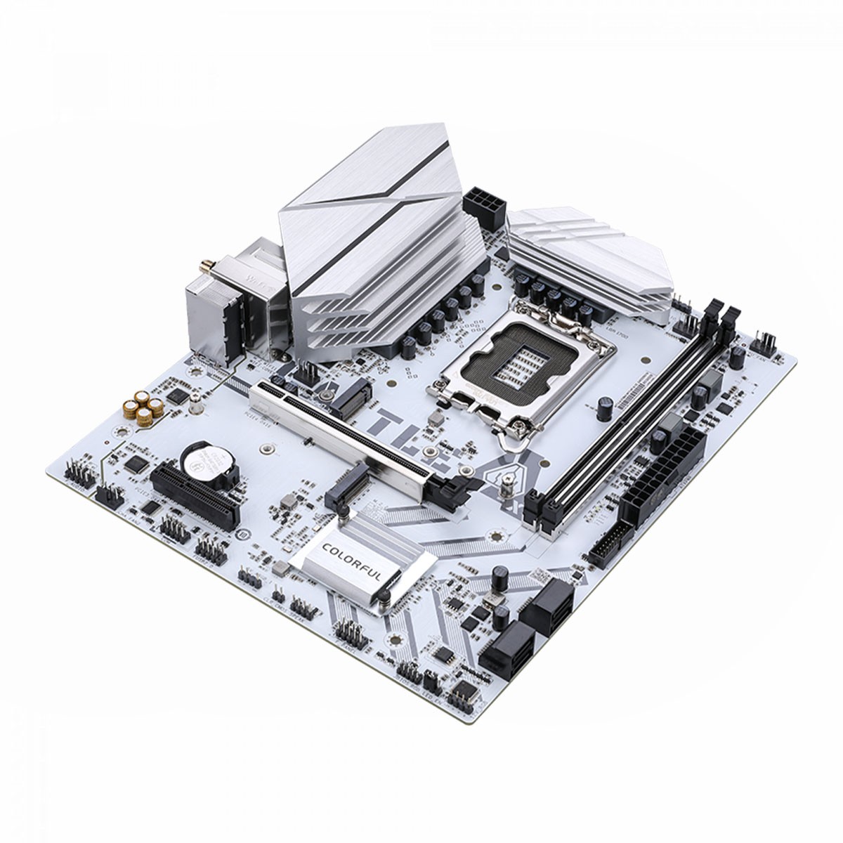Placa Mãe Colorful Battle-AX B760M-G White WIFI D5 V20A, Chipset B760, Intel LGA 1700, MATX, DDR5