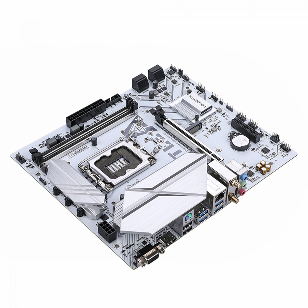 Placa Mãe Colorful Battle-AX B760M-G White WIFI D5 V20A, Chipset B760, Intel LGA 1700, MATX, DDR5