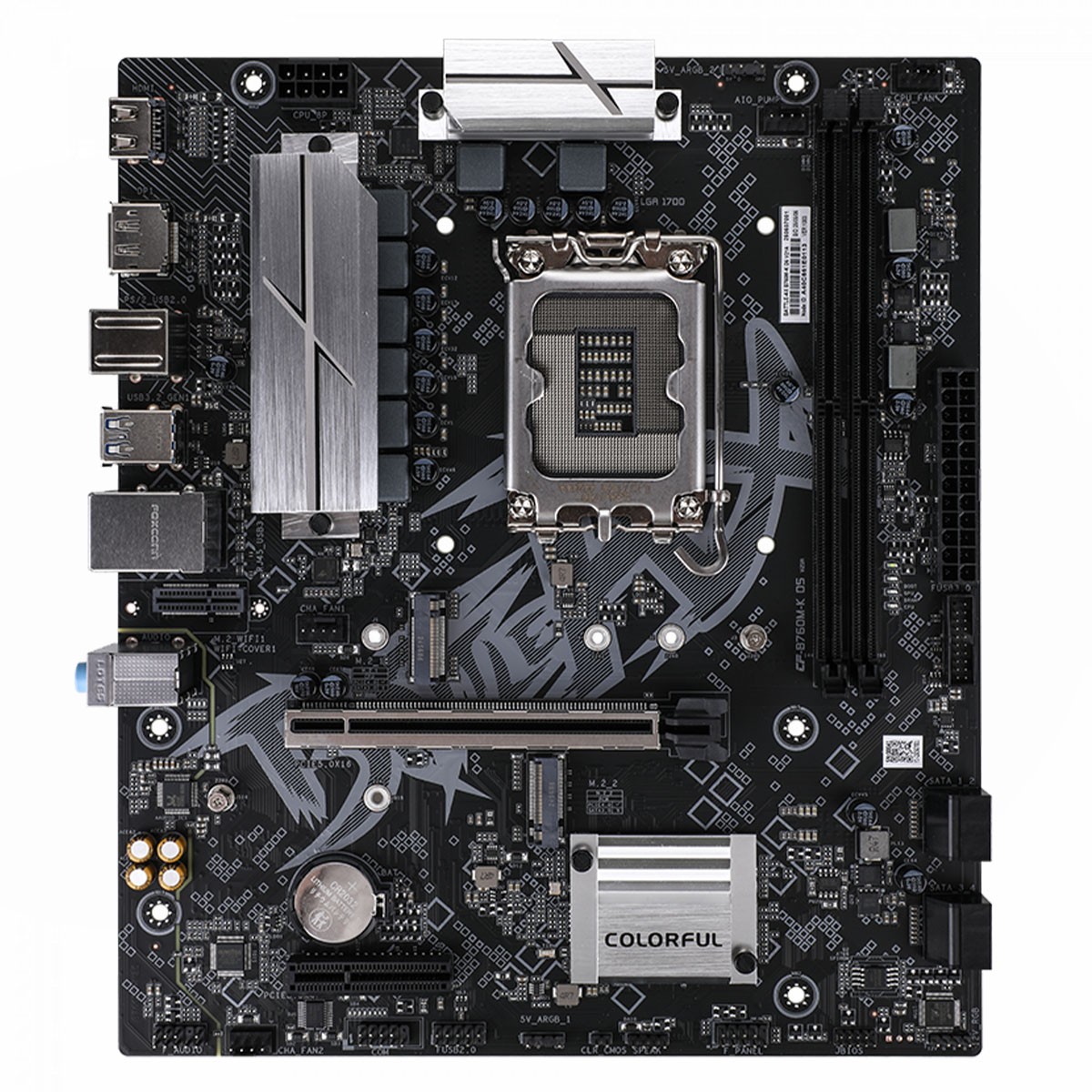 Placa Mãe Colorful Battle-AX B760M-K D5 V21A, Chipset B760, Intel LGA 1700, MATX, DDR5