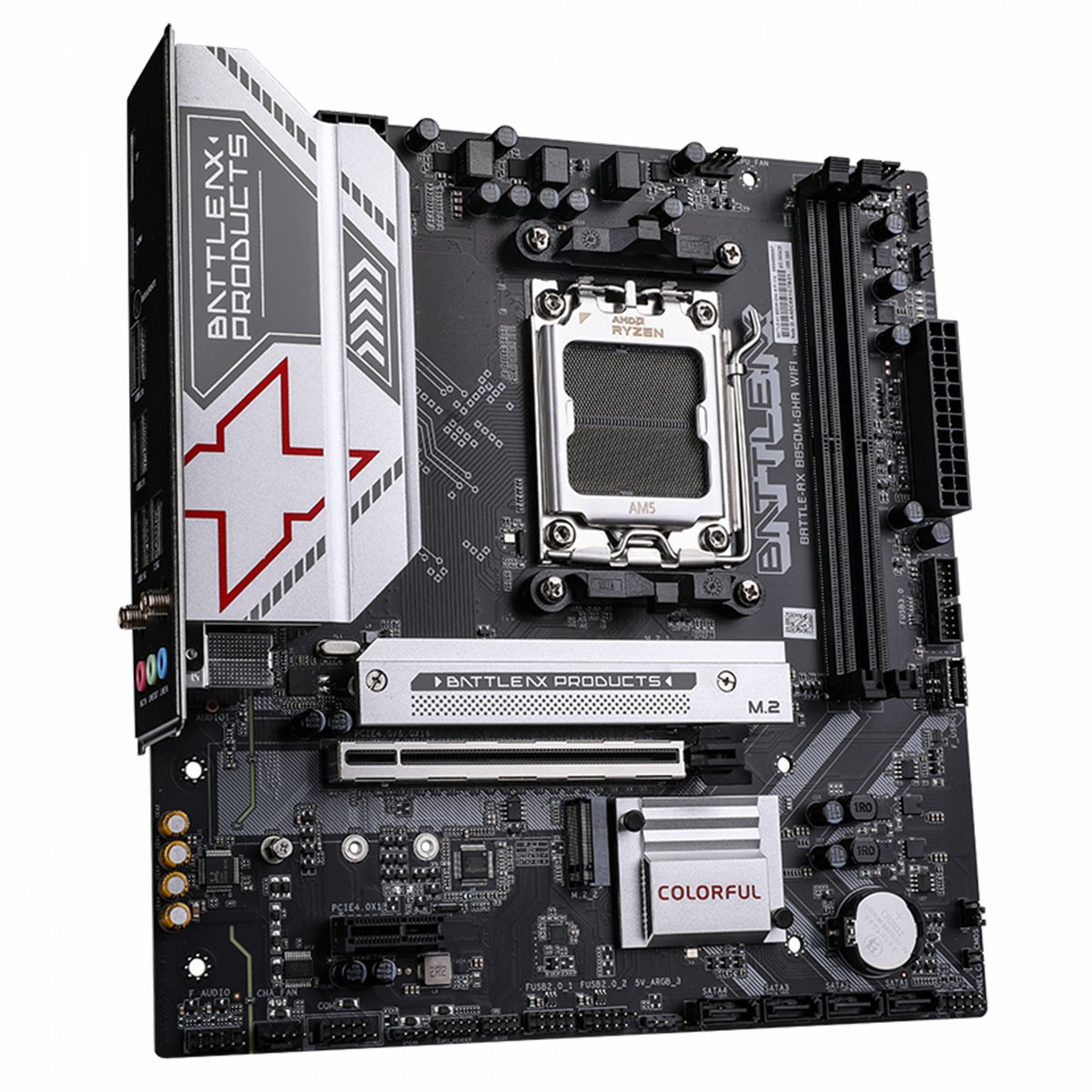 Placa Mãe Colorful Battle-AX B850M-GHA WIFI V14, Chipset B850, AMD AM5, MATX, DDR5