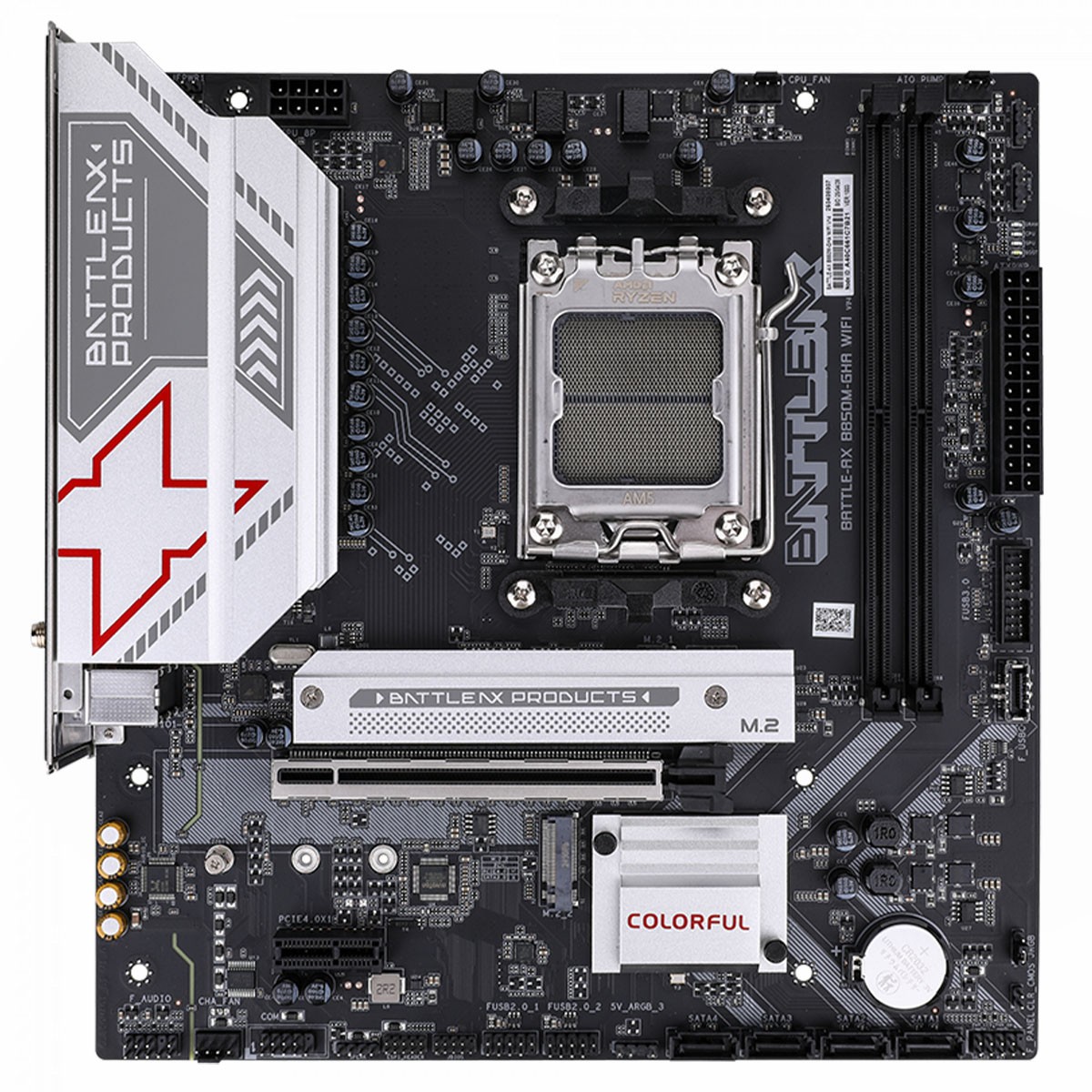 Placa Mãe Colorful Battle-AX B850M-GHA WIFI V14, Chipset B850, AMD AM5, MATX, DDR5