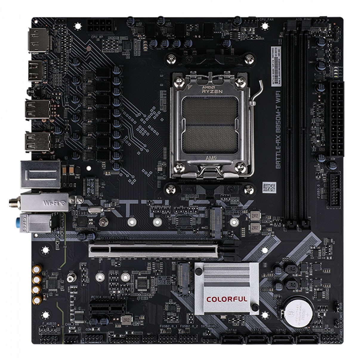 Placa Mãe Colorful Battle-AX B850M-T WIFI V14, Chipset B850, AMD AM5, MATX, DDR5