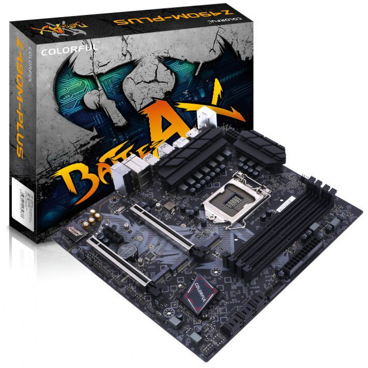 Placa Mãe Colorful BATTLE-AX Z490M-PLUS V20, Chipset Z490, Intel LGA 1200, mAXT, DDR4, 110001206701