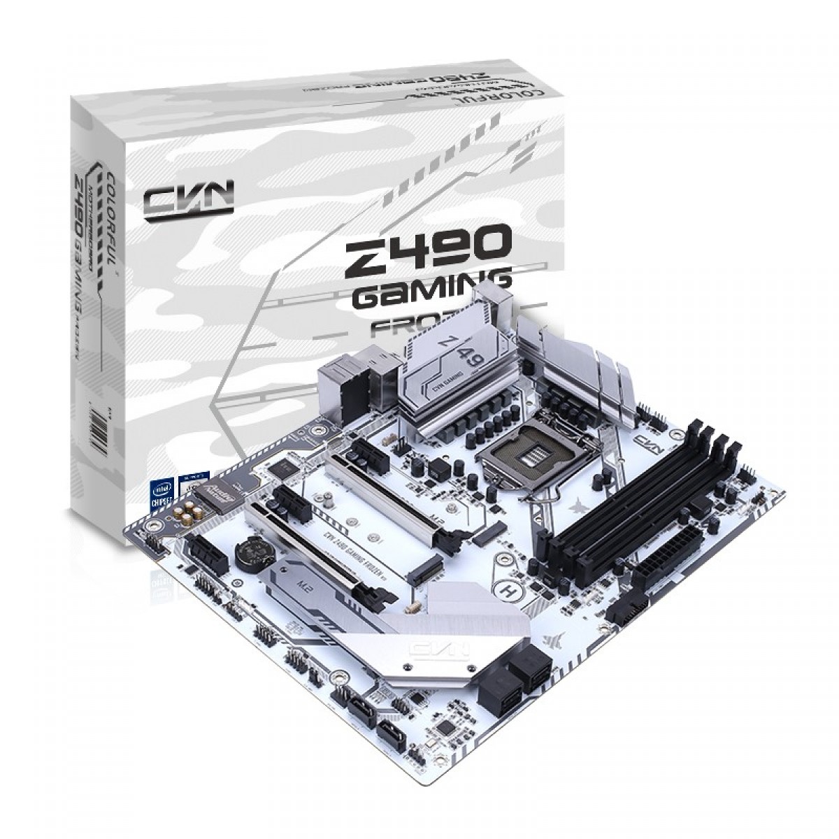 Placa Mãe Colorful CVN Z490 GAMING FROZEN V20, Chipset Z490, Intel LGA 1200, AXT, DDR4, 110013206401