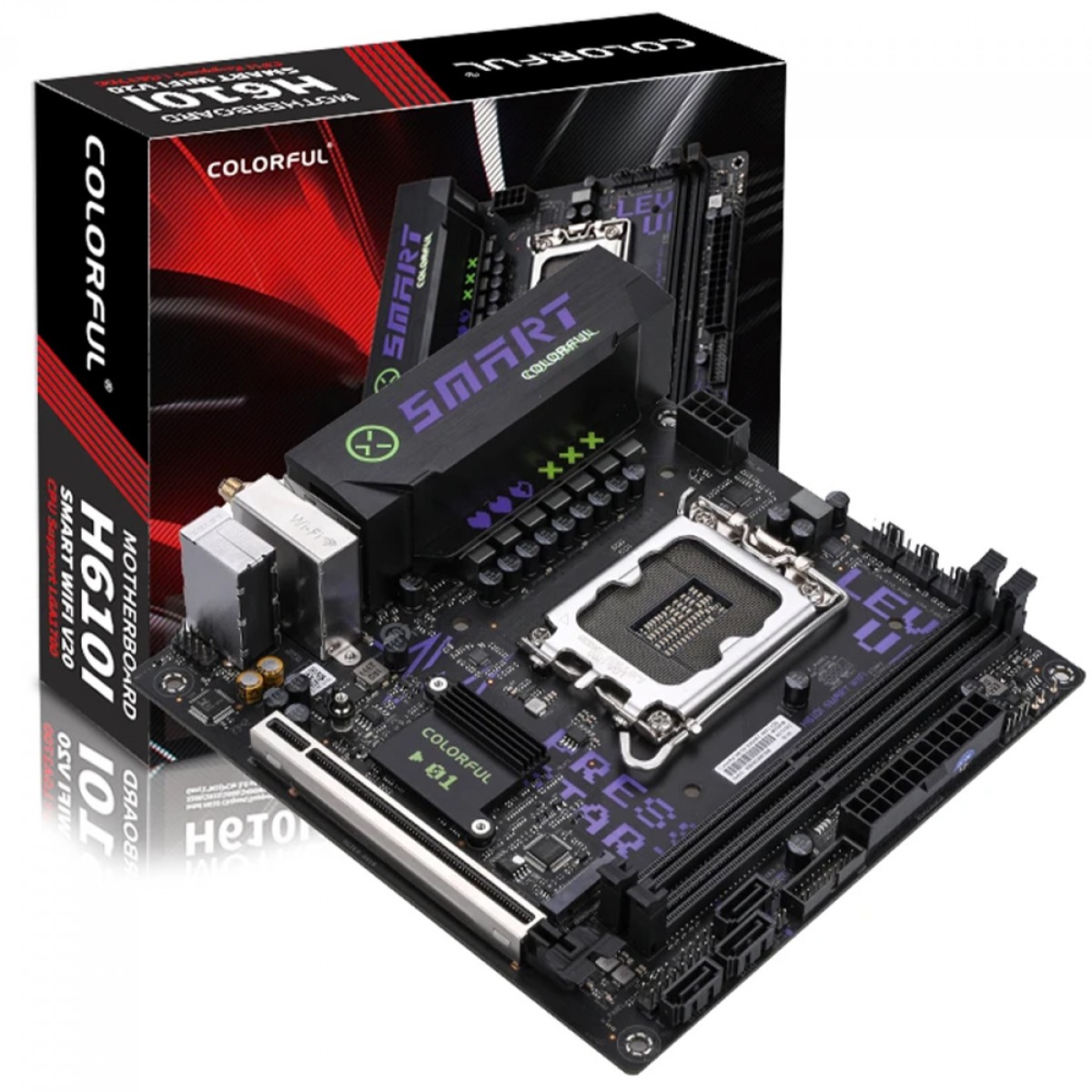 Placa Mãe Colorful H610I SMART WiFi V20, Chipset H610, Intel LGA