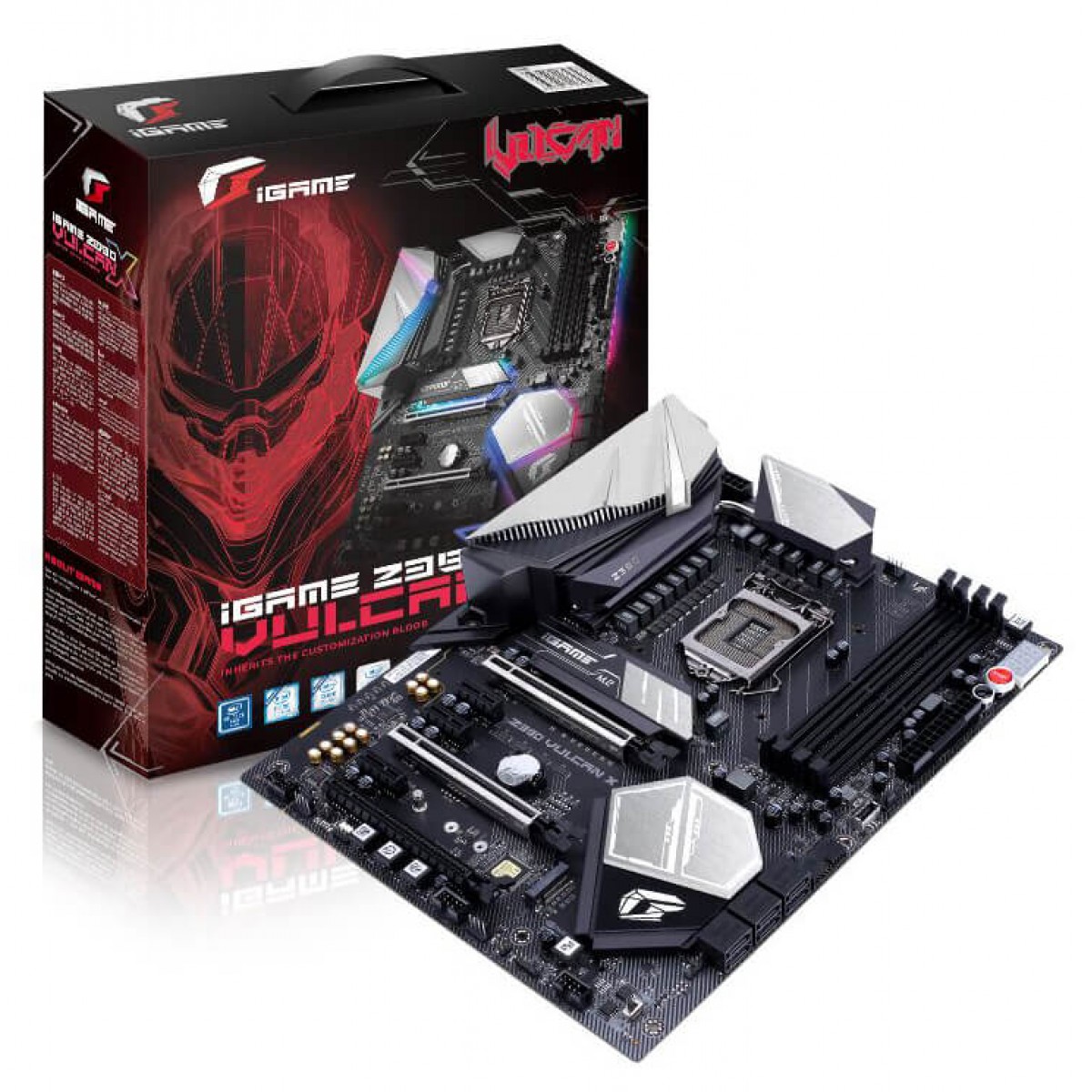 Placa Mãe Colorful iGame Z390 Vulcan X V20, Chipset Z390, Intel LGA 1151, ATX, DDR4