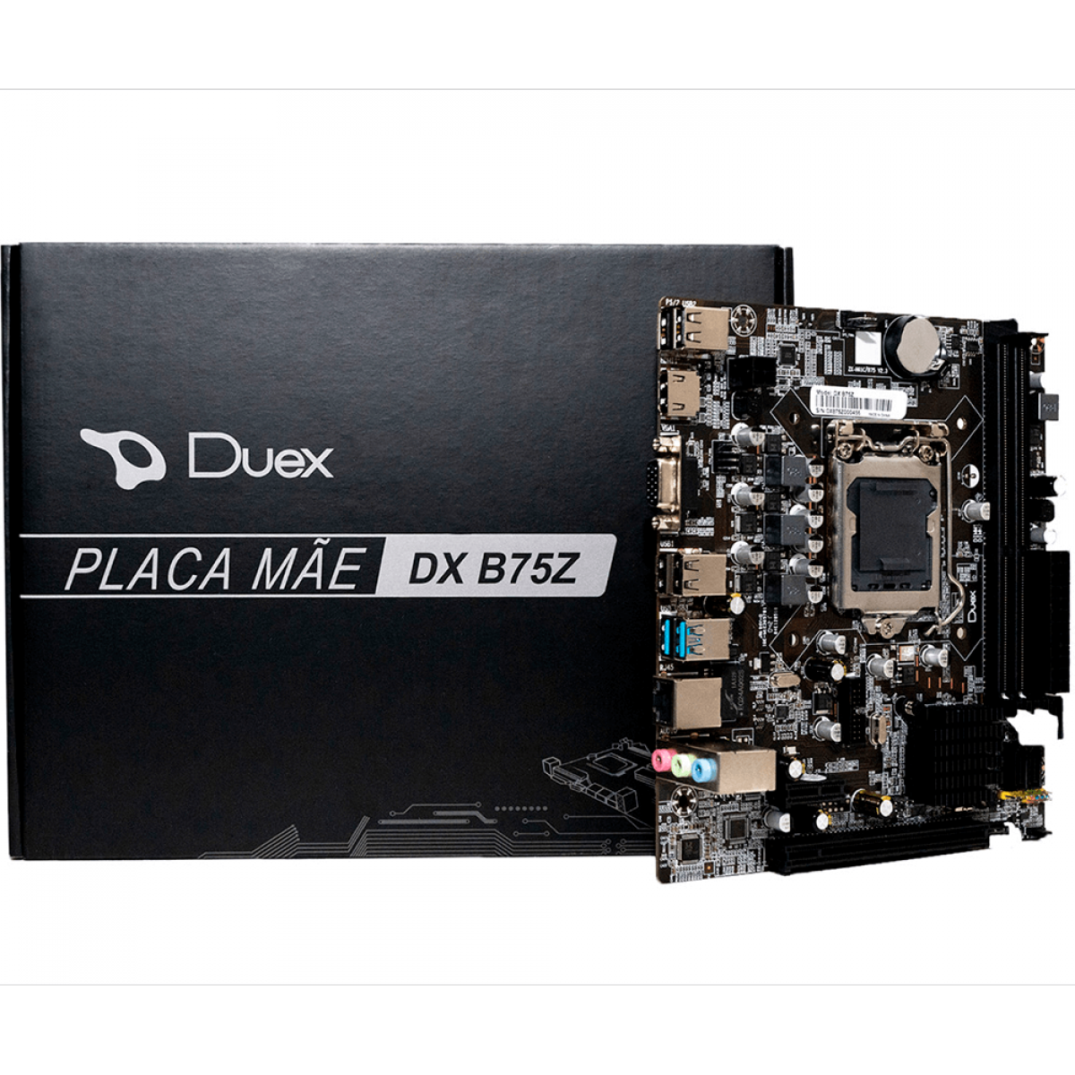 Placa Mãe Duex DX B75Z, Chipset B75, Intel LGA 1155, MATX, DDR3, DX B75Z
