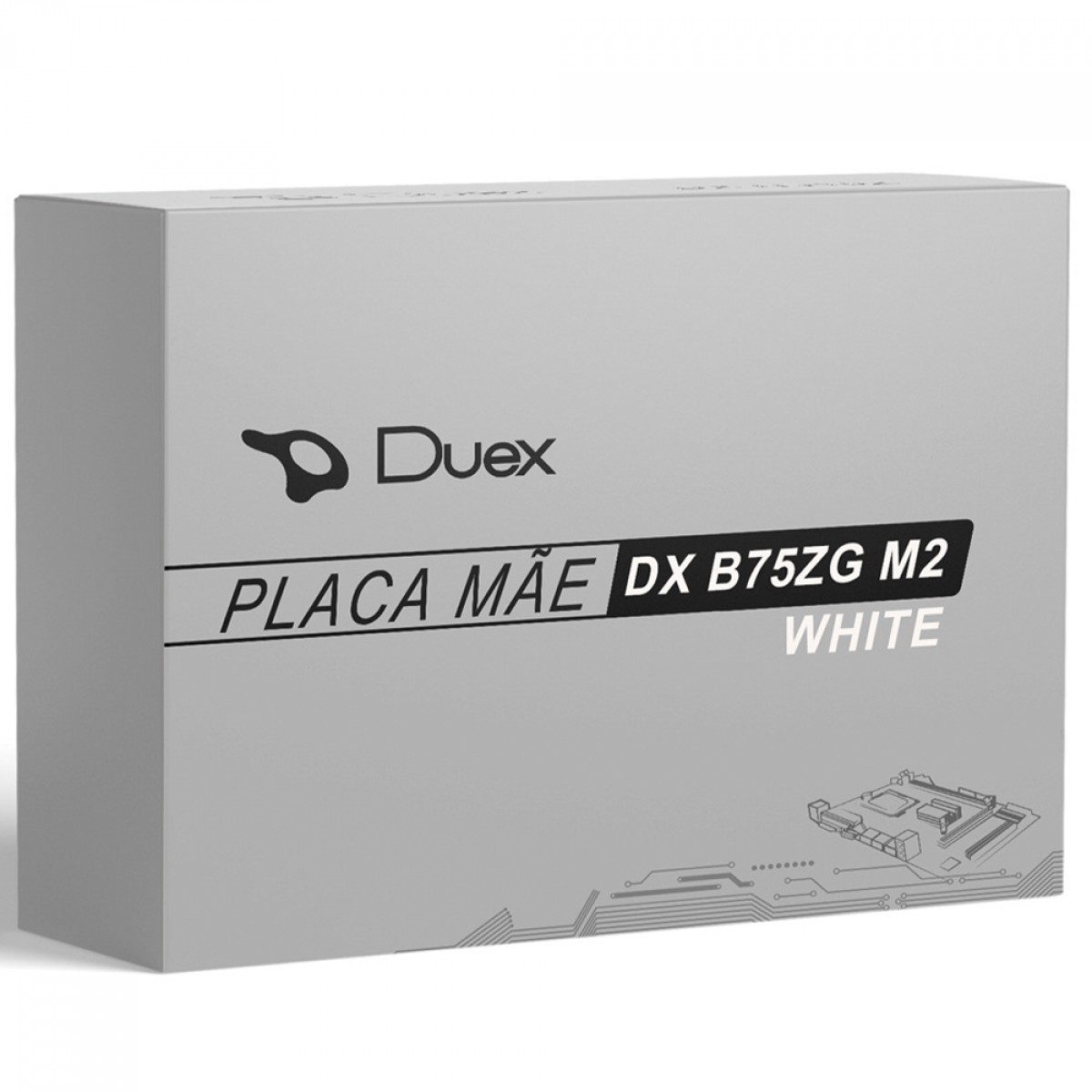 Placa Mãe Duex DX B75ZG M2 White, Chipset B75, Intel LGA 1155, MATX, DDR3, Branco