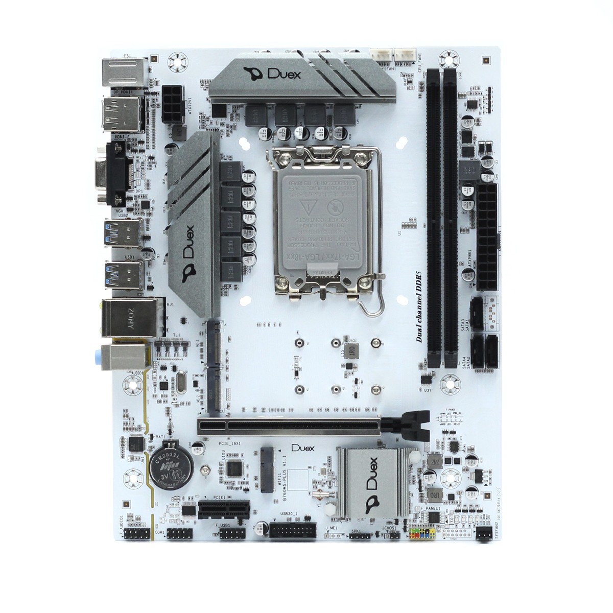 Placa Mãe Duex DX-B760ZG Gaming, Chipset B760, Intel LGA 1700, MATX, DDR5