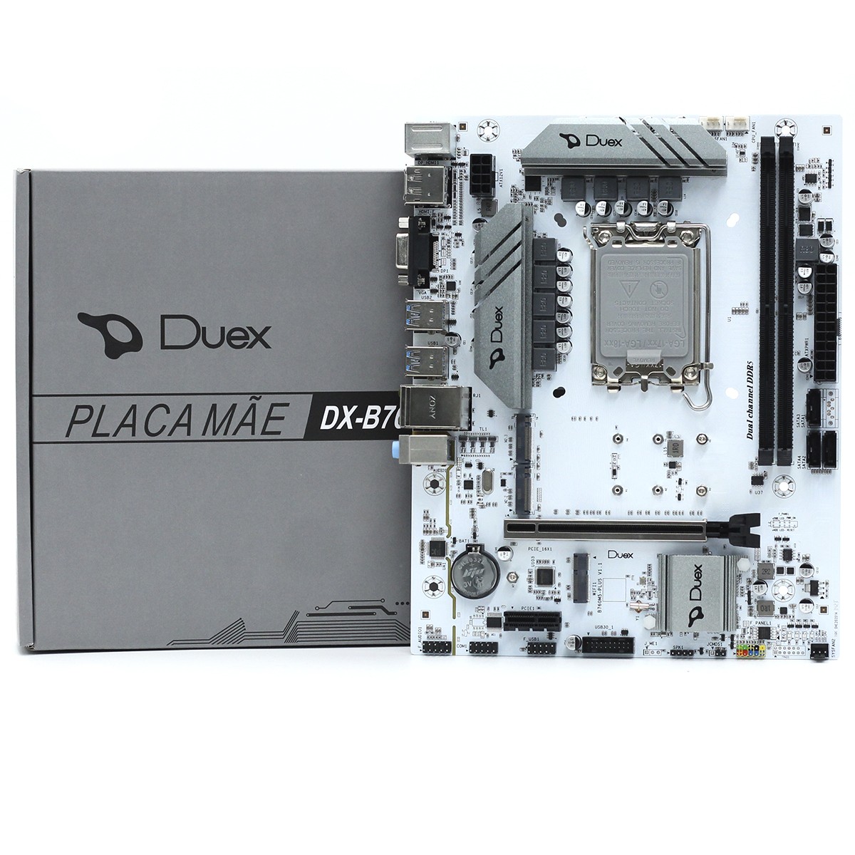 Placa Mãe Duex DX-B760ZG Gaming, Chipset B760, Intel LGA 1700, MATX, DDR5
