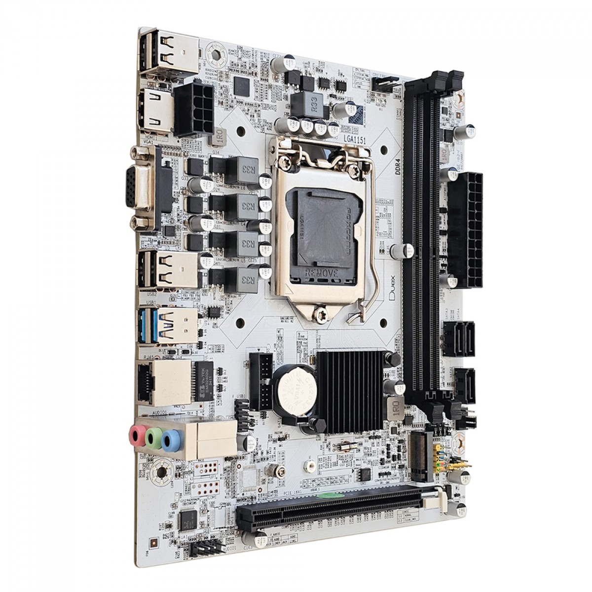 Placa Mãe Duex DX H310ZG, Chipset H310, Intel LGA 1151, MATX, White, DDR4