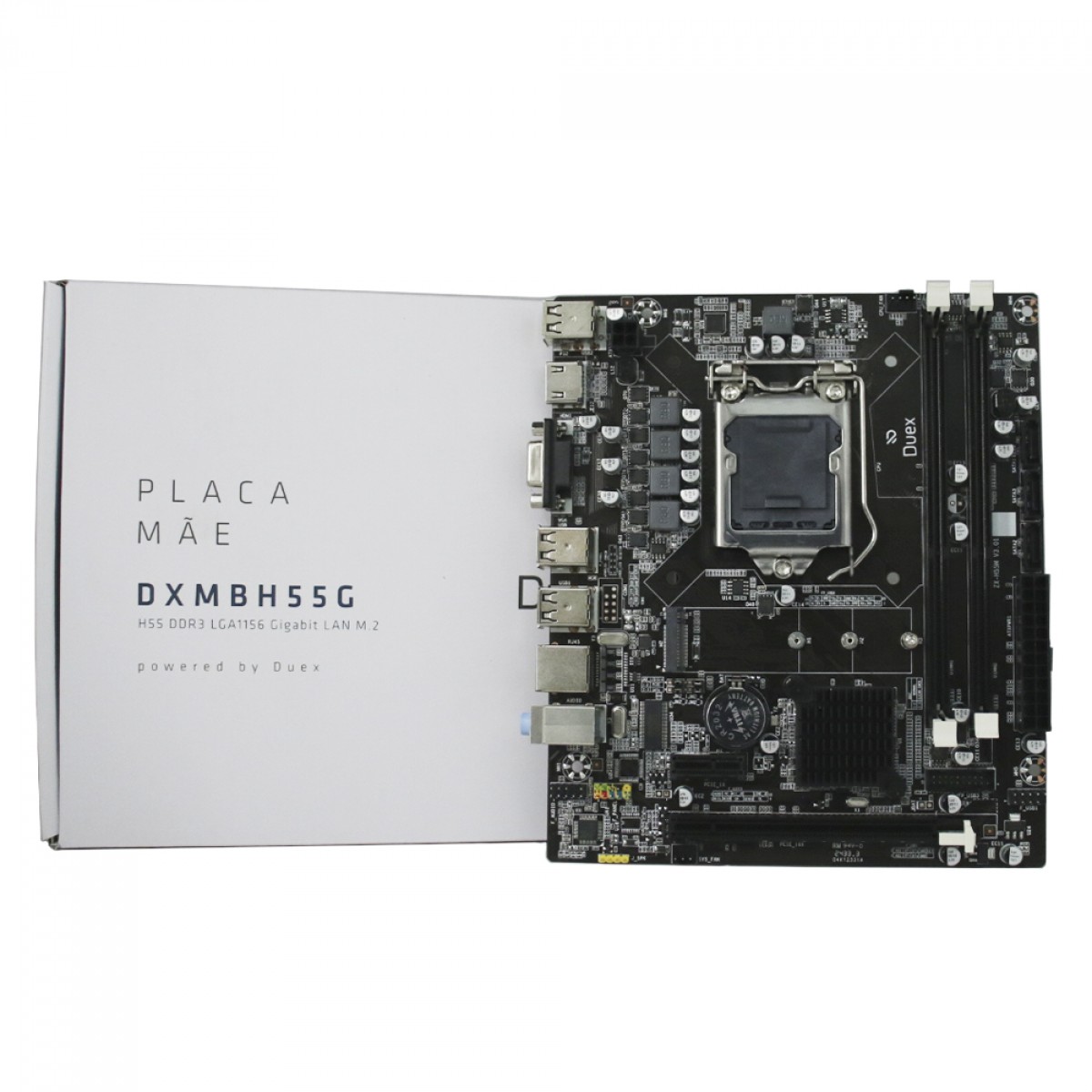 Placa Mãe Duex DXMBH55G, Chipset H55, Intel LGA 1156, MATX, DDR3
