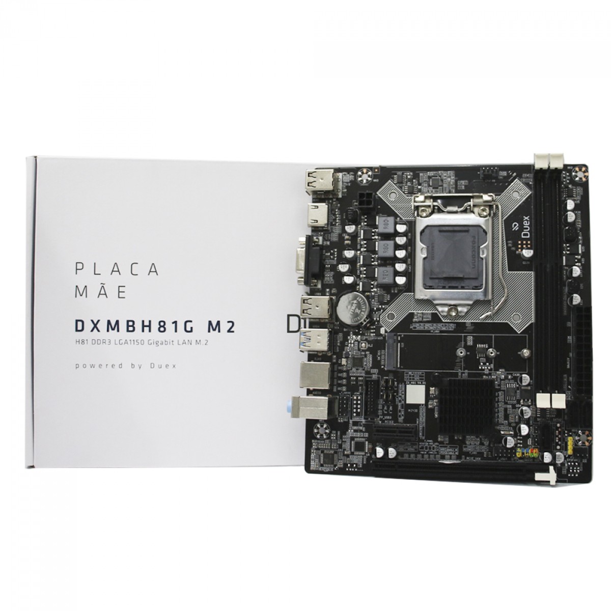 Placa Mãe Duex DXMBH81G M2, Chipset H81, Intel LGA 1150, MATX, DDR3