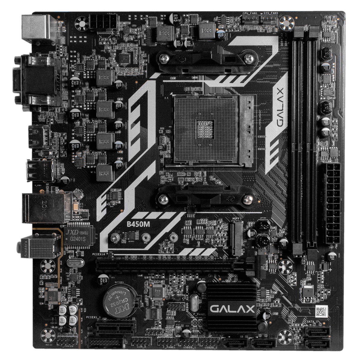 Placa Mãe Galax B450M, Chipset B450, AMD AM4, mATX, DDR4, AB450MAGCHJ1CW