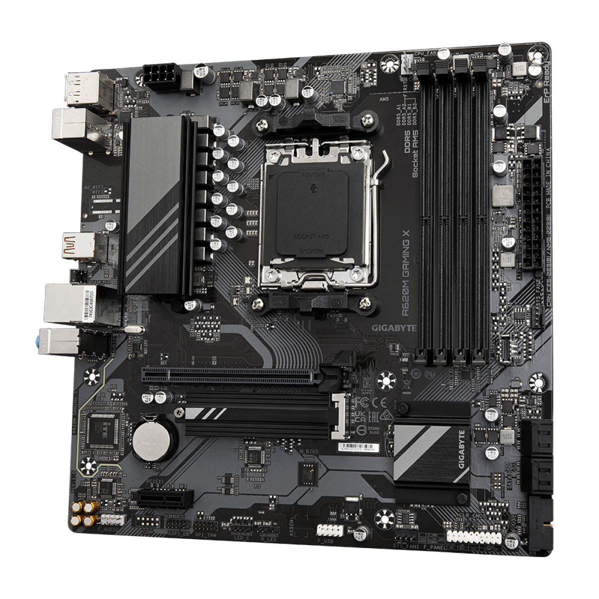 Placa Mãe Gigabyte A620M Gaming X, Chipset A620, AMD AM5, M-ATX, DDR5