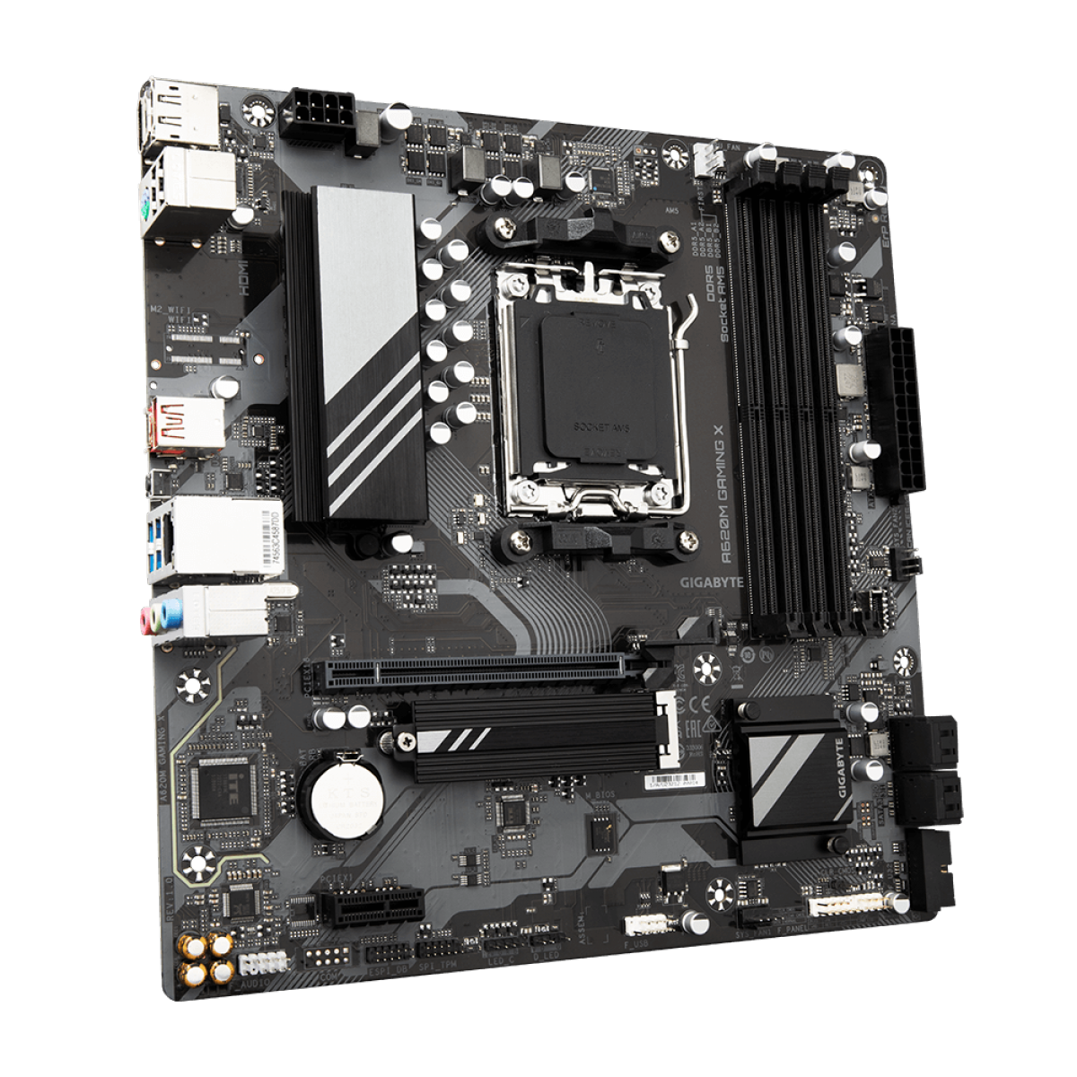Placa Mãe Gigabyte A620M Gaming X, Chipset A620, AMD AM5, M-ATX, DDR5