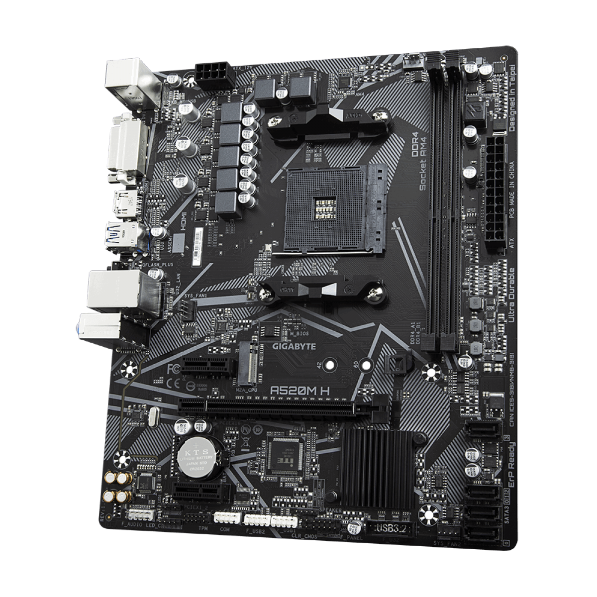 Placa Mãe Gigabyte A520MH, AMD, DDR4, AM4