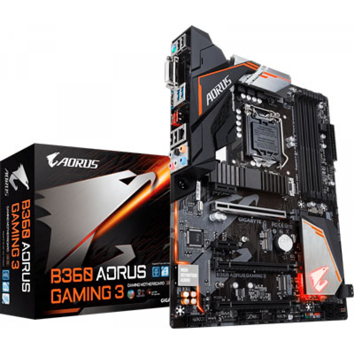 Placa Mãe Gigabyte B360 AORUS GAMING 3, Chipset B360, Intel LGA 1151, ATX, DDR4