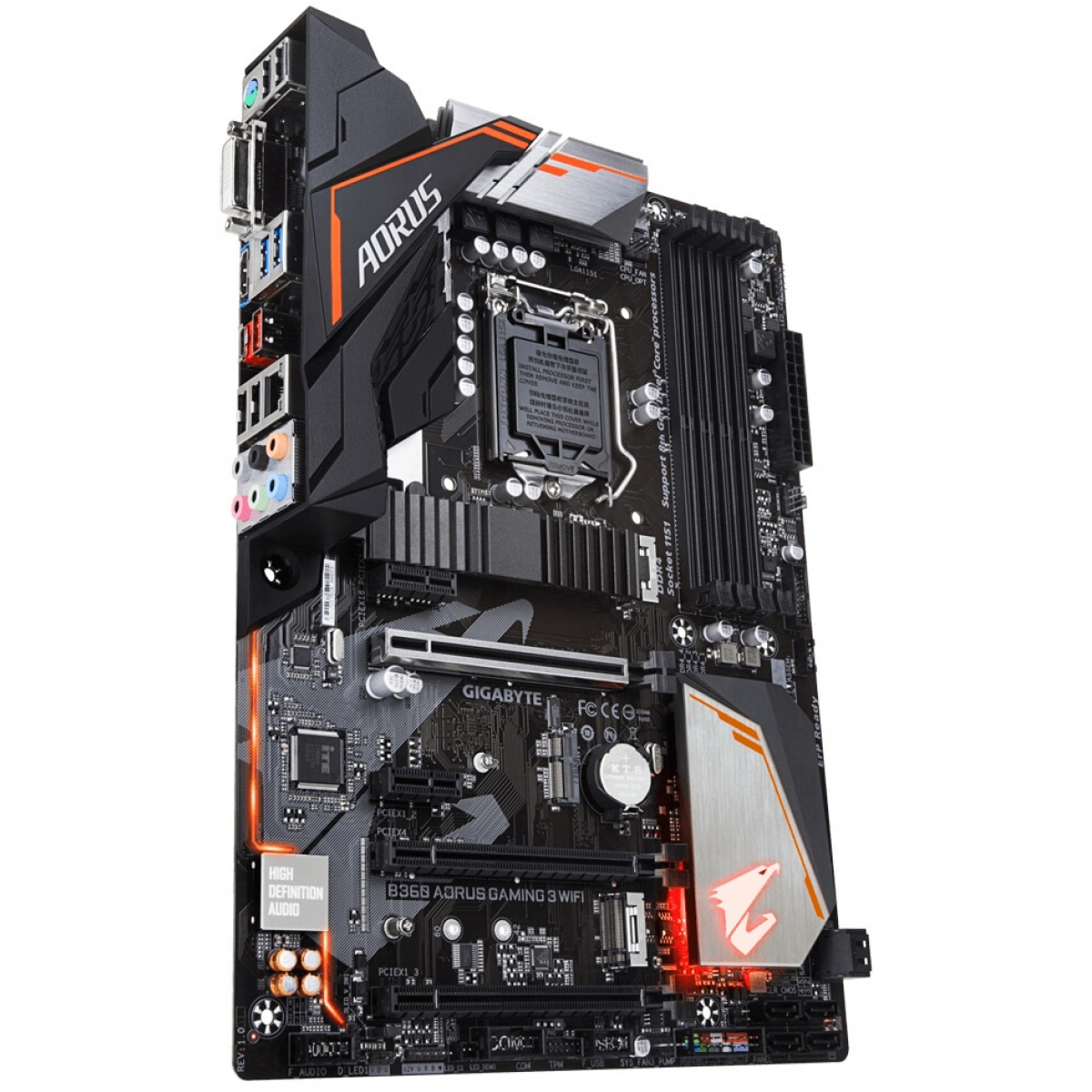 Placa Mãe Gigabyte B360 AORUS GAMING 3 WIFI, Chipset B360, Intel LGA 1151, ATX, DDR4