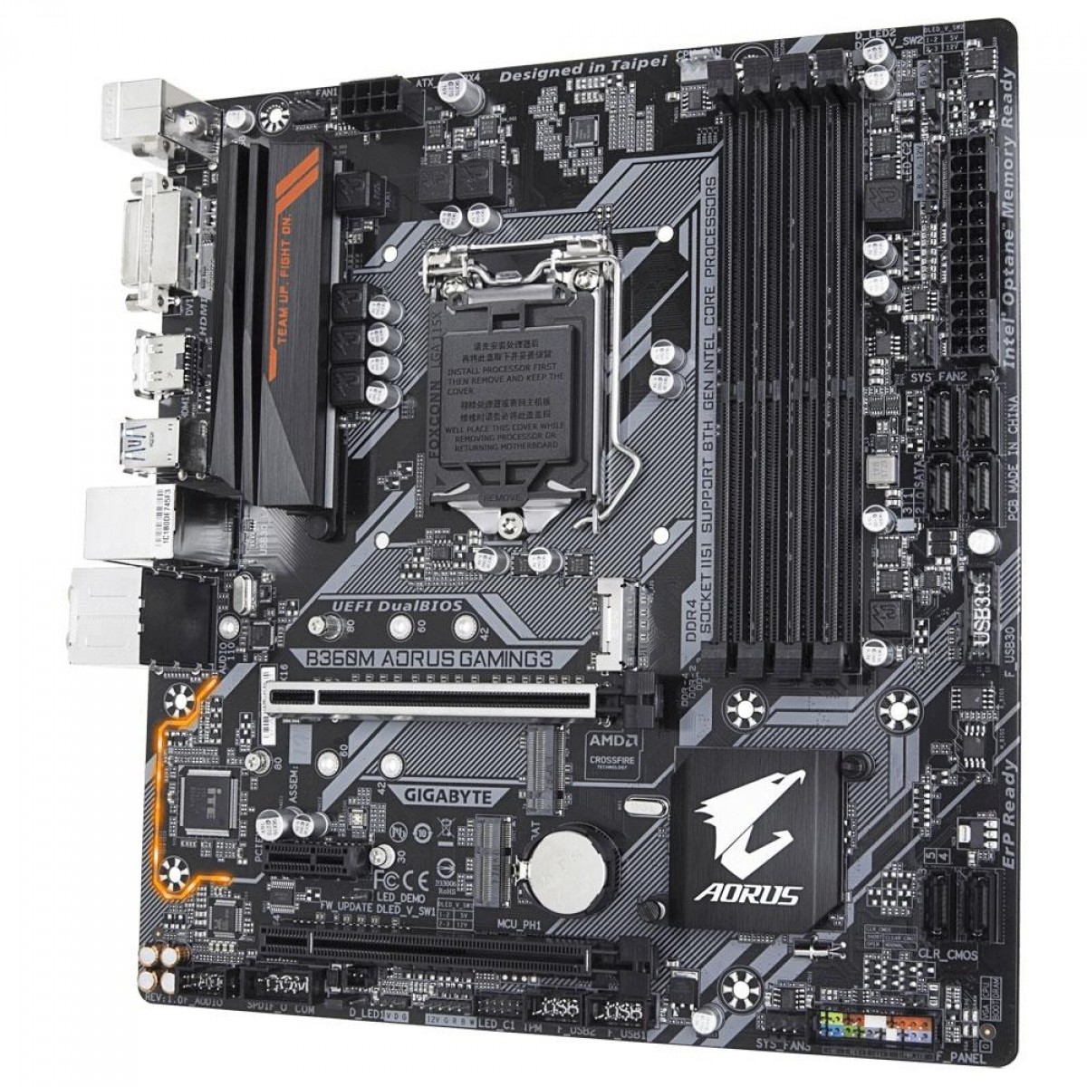 Placa Mãe Gigabyte B360M AORUS GAMING 3, Chipset B360, Intel LGA 1151