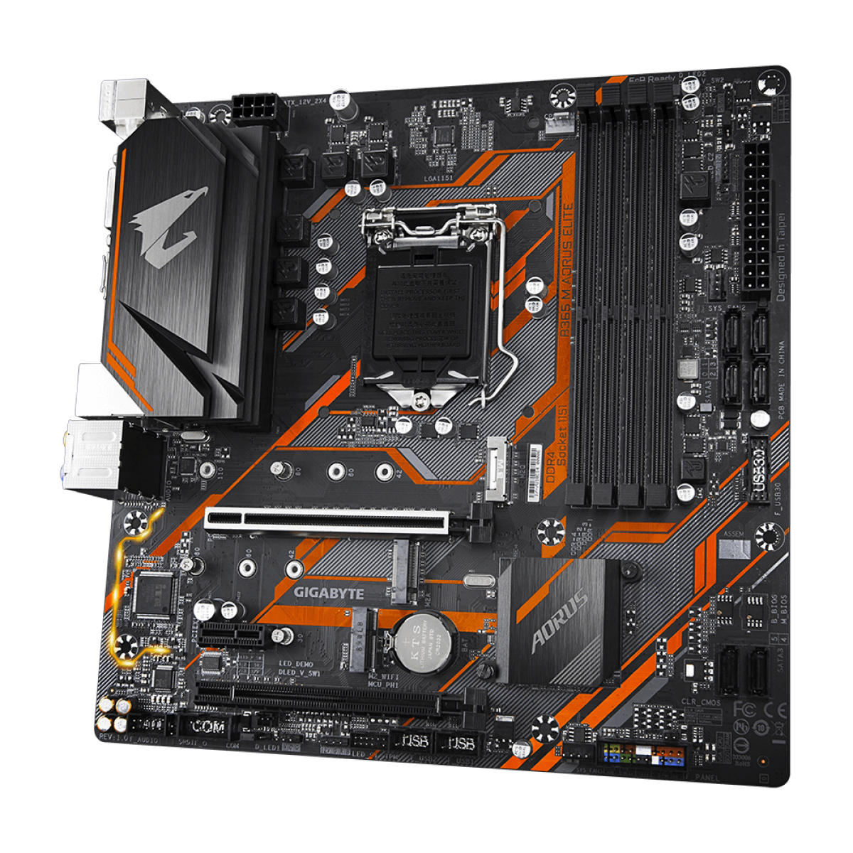 Placa mãe Gigabyte B365M Aorus Elite, Chipset B365, Intel LGA 1151, mATX, DDR4