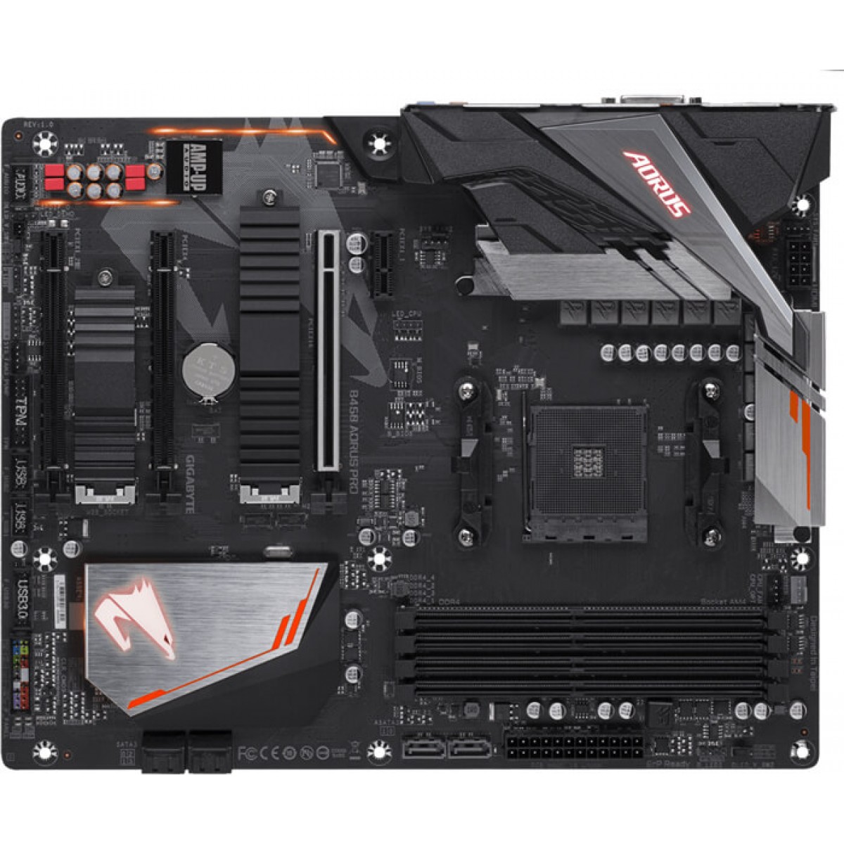 Placa Mãe Gigabyte B450 Aorus Pro, Chipset B450, AMD AM4, ATX, DDR4