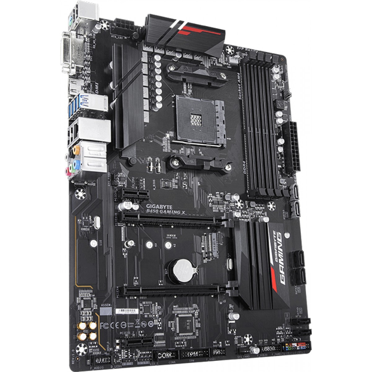 Placa Mãe Gigabyte B450 Gaming X, Chipset B450, AMD AM4, ATX, DDR4