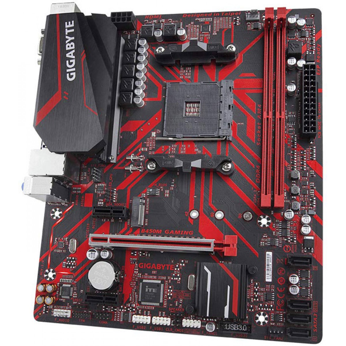 Placa Mãe Gigabyte B450M Gaming, Chipset B450, AMD AM4, mATX, DDR4 - Open Box