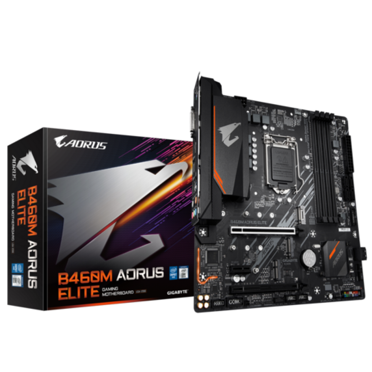 Placa Mãe Gigabyte B460M AORUS Elite, Chipset B460, Intel LGA 1200, mATX, DDR4