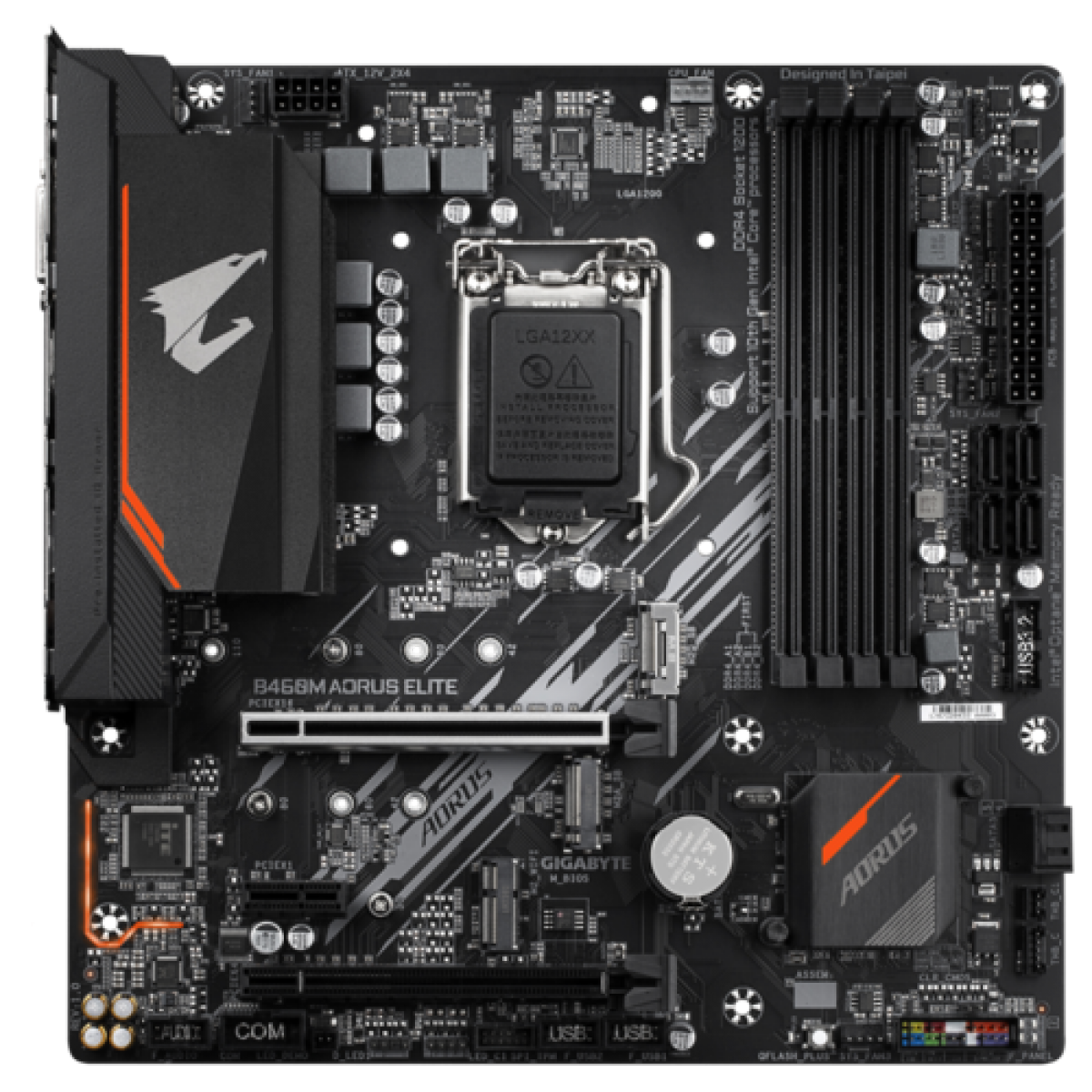 Placa Mãe Gigabyte B460M AORUS Elite, Chipset B460, Intel LGA 1200, mATX, DDR4