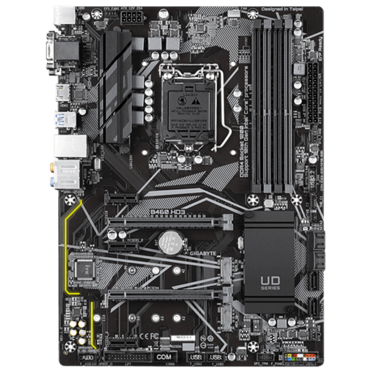 Placa Mãe Gigabyte B460M D3H , Chipset B460, Intel LGA 1200, mATX, DDR4