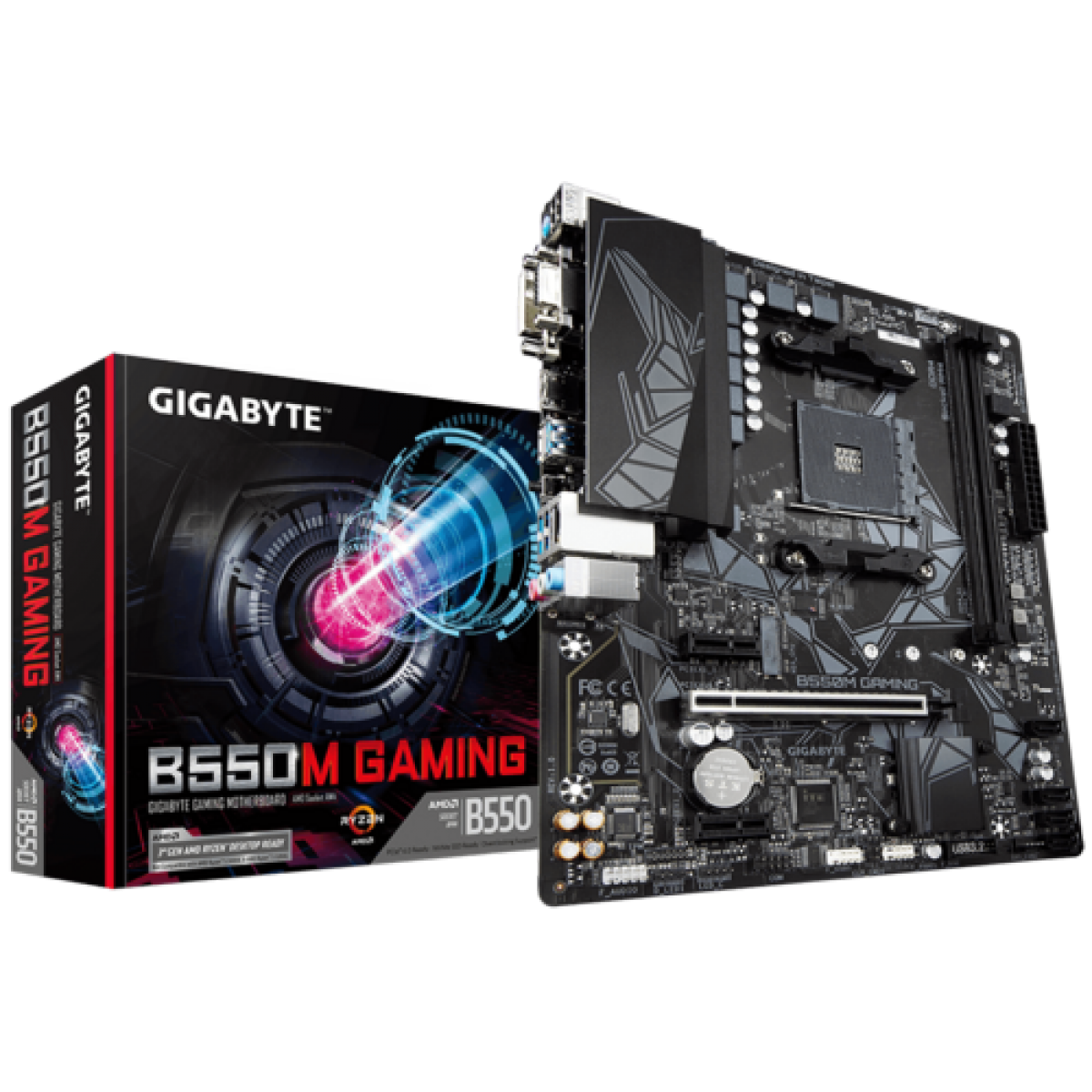 Placa Mãe Gigabyte B550M Gaming, Chipset B550, AMD AM4, mATX, DDR4