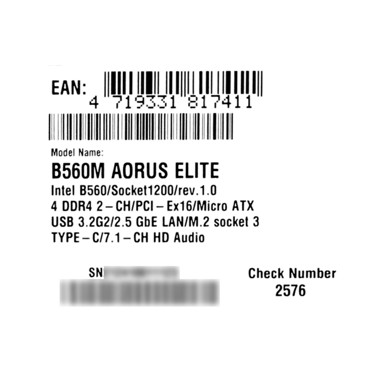 Placa Mãe Gigabyte B560M Aorus Elite, Chipset B560, Intel LGA 1200, mATX, DDR4 - Open Box