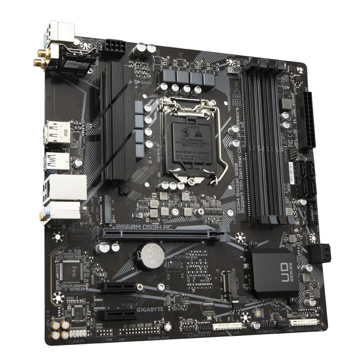 Placa Mãe Gigabyte B560m Ds3h Ac Chipset B560 Intel Lga 1200 Matx Ddr4