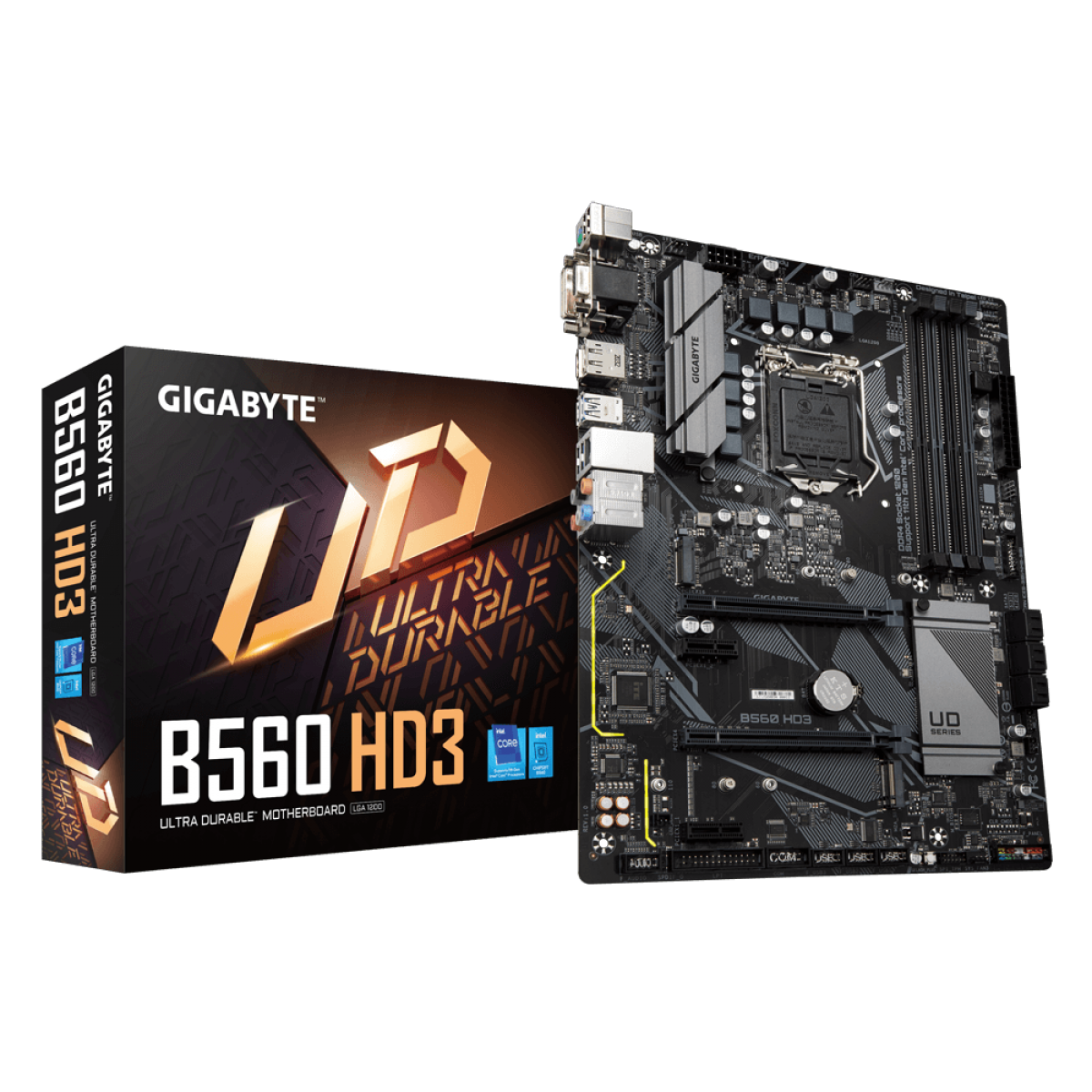 Placa Mãe Gigabyte B560 HD3, Chipset B560, LGA 1200, ATX, DDR4, GA-B560-HD3