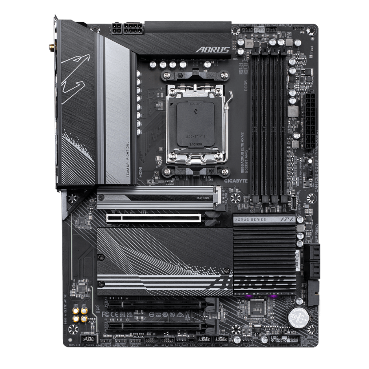 Placa Mãe Gigabyte B650 Aorus Elite AX V2, WIFI, Chipset B650, AMD AM5, ATX, DDR5