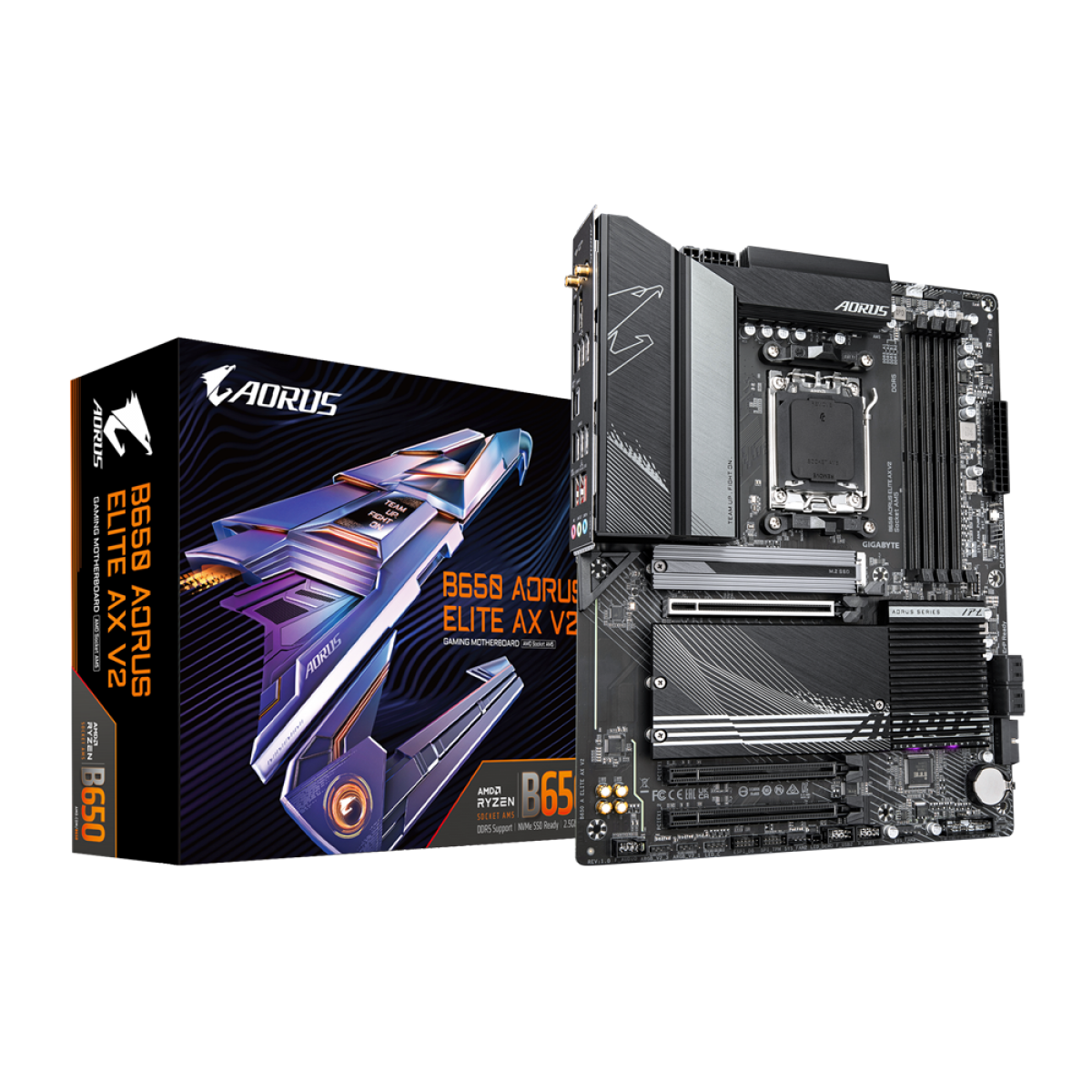 Placa Mãe Gigabyte B650 Aorus Elite AX V2, WIFI, Chipset B650, AMD AM5, ATX, DDR5