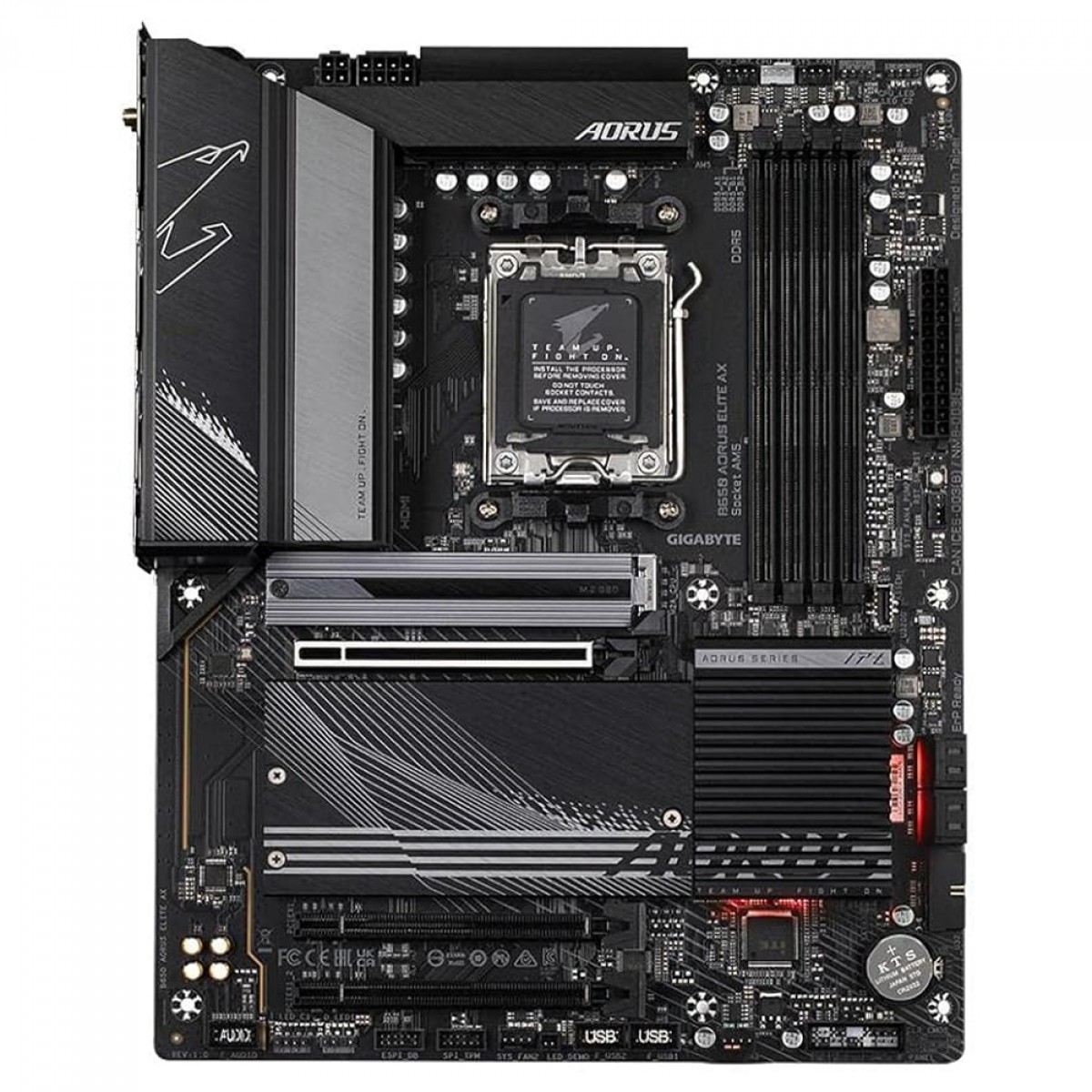 Placa Mãe Gigabyte B650 Aorus Elite AX, WIFI, Chipset B650, AMD AM5, ATX, DDR5, 9MB65ELX-00-G12