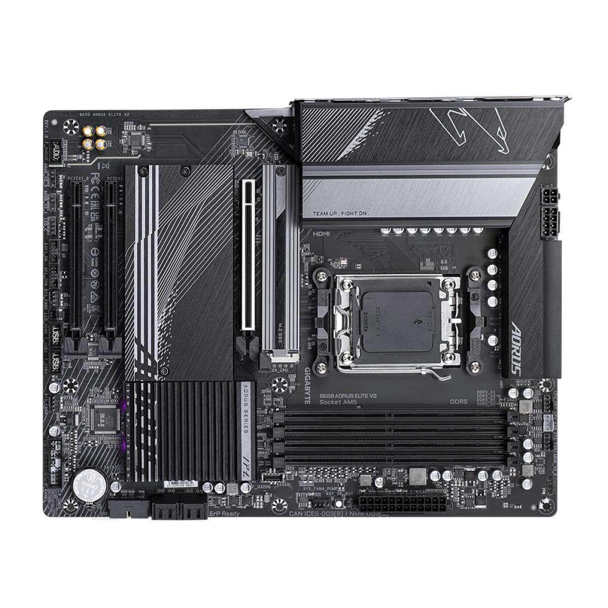Placa Mãe Gigabyte B650 Aorus Elite V2, Chipset B650, AMD AM5, ATX, DDR5