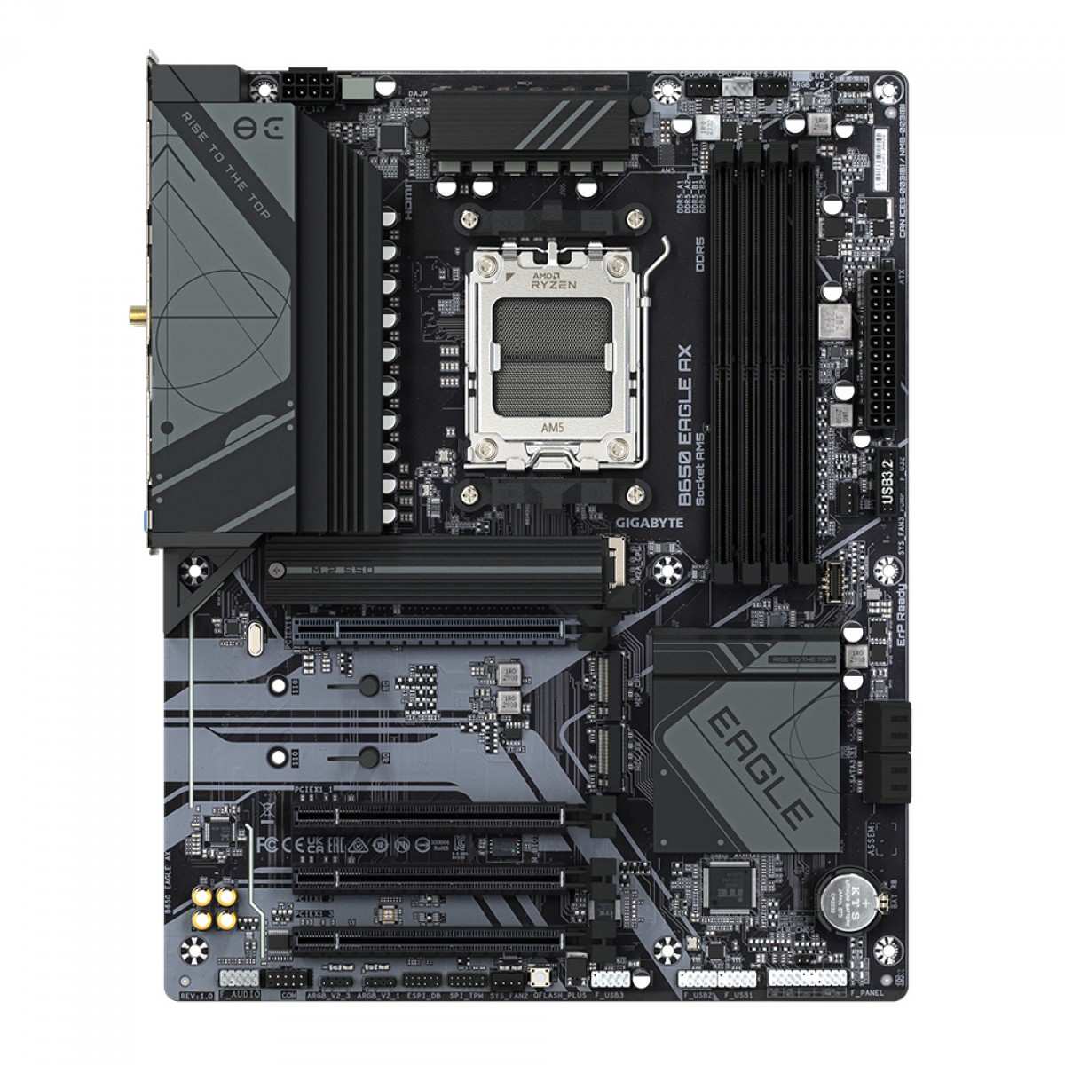 Placa Mãe Gigabyte B650 Eagle AX, Chipset B650, AMD AM5, ATX, DDR5