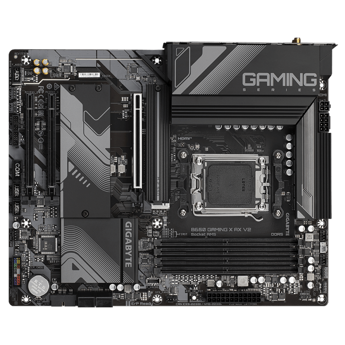 Placa Mãe Gigabyte B650 Gaming X AX V2, Chipset B650, WIFI, AMD AM5, ATX, DDR5