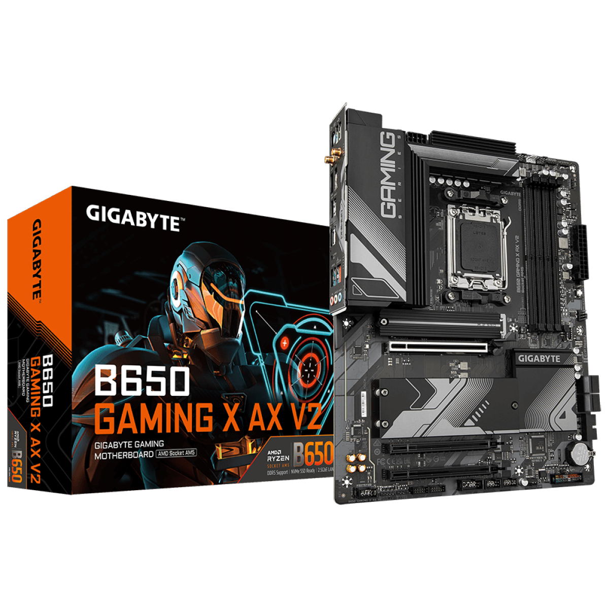 Placa Mãe Gigabyte B650 Gaming X AX V2, Chipset B650, WIFI, AMD AM5, ATX, DDR5