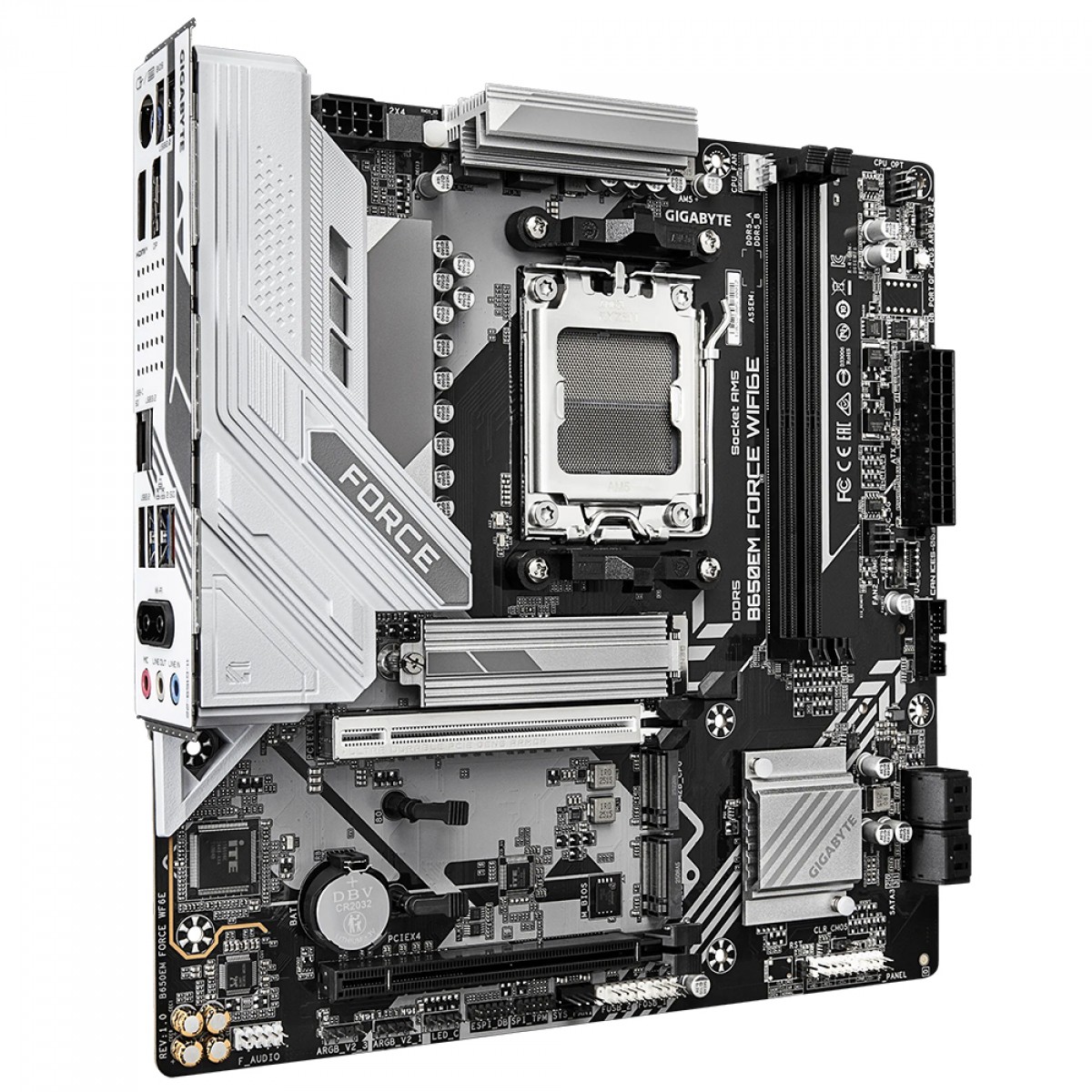 Placa Mãe Gigabyte B650EM Force WIFI6E, Chipset B650, AMD AM5, mATX, DDR5 - Open Box