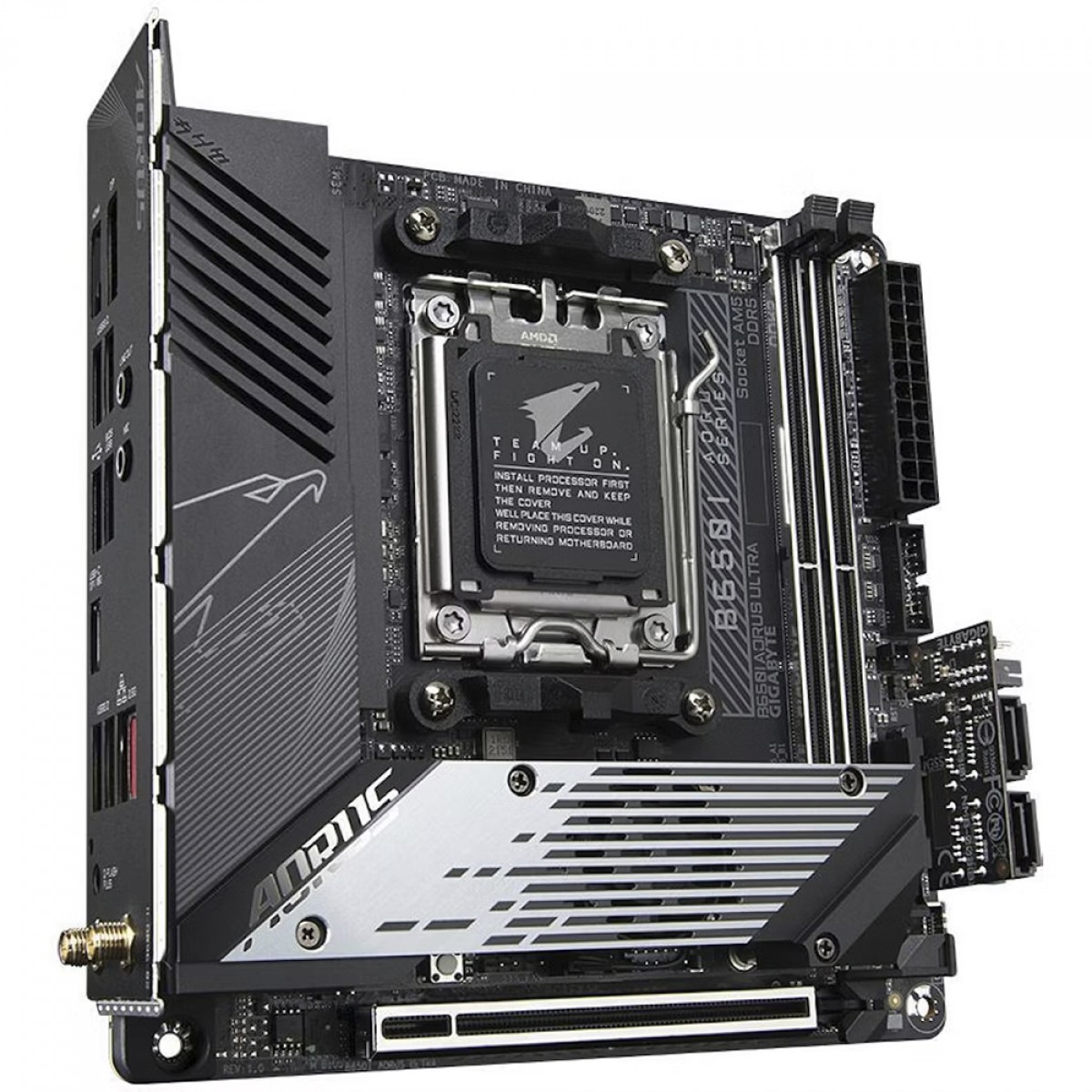 Placa Mãe Gigabyte B650i Aorus Ultra, Chipset B650, AMD AM5, Mini-ITX, WiFi, DDR5