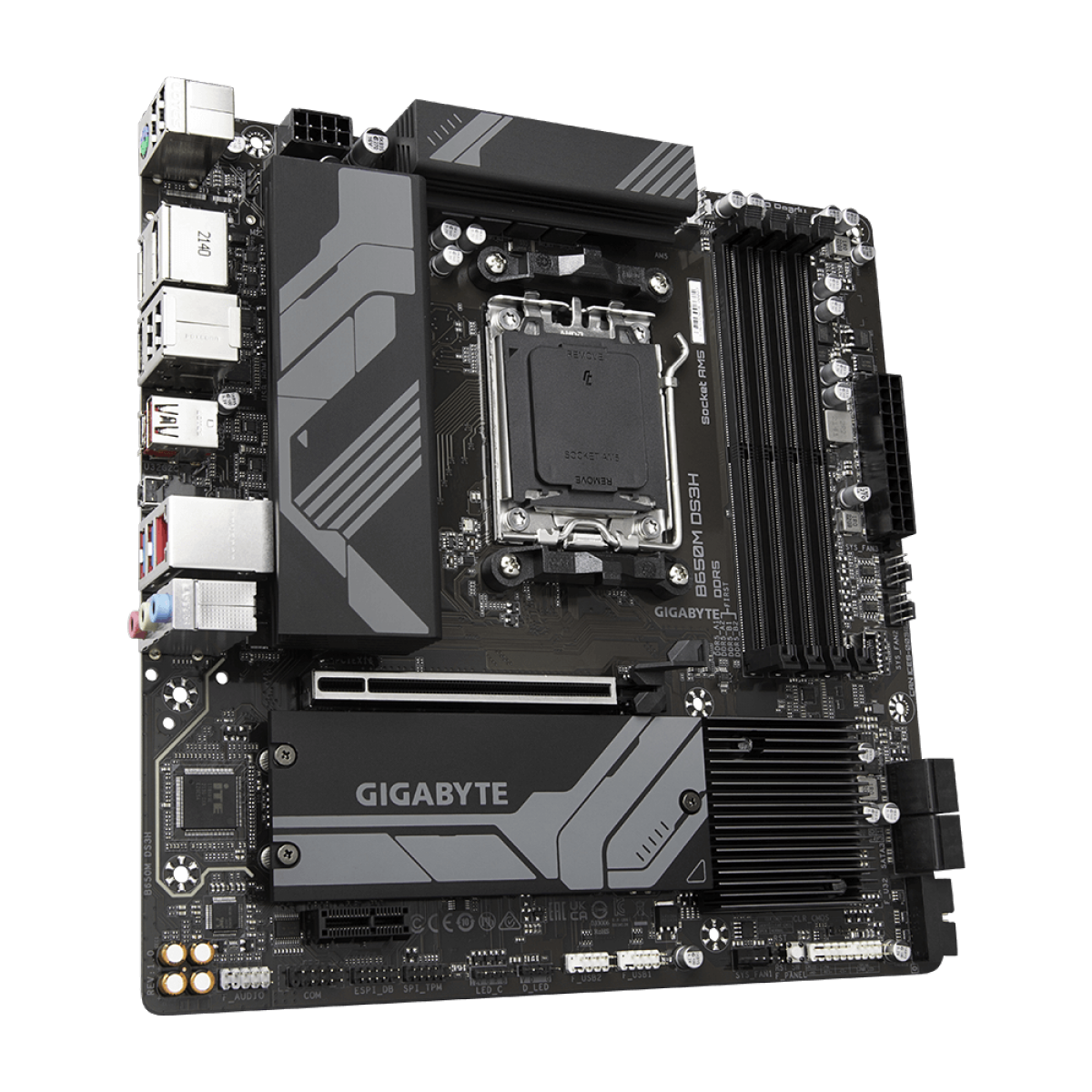 Placa Mãe Gigabyte B650M DS3H, Chipset B650, AMD AM5, MATX, DDR5